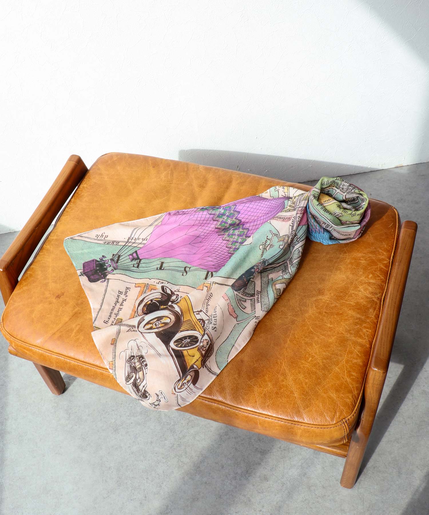 気球柄プリントショール