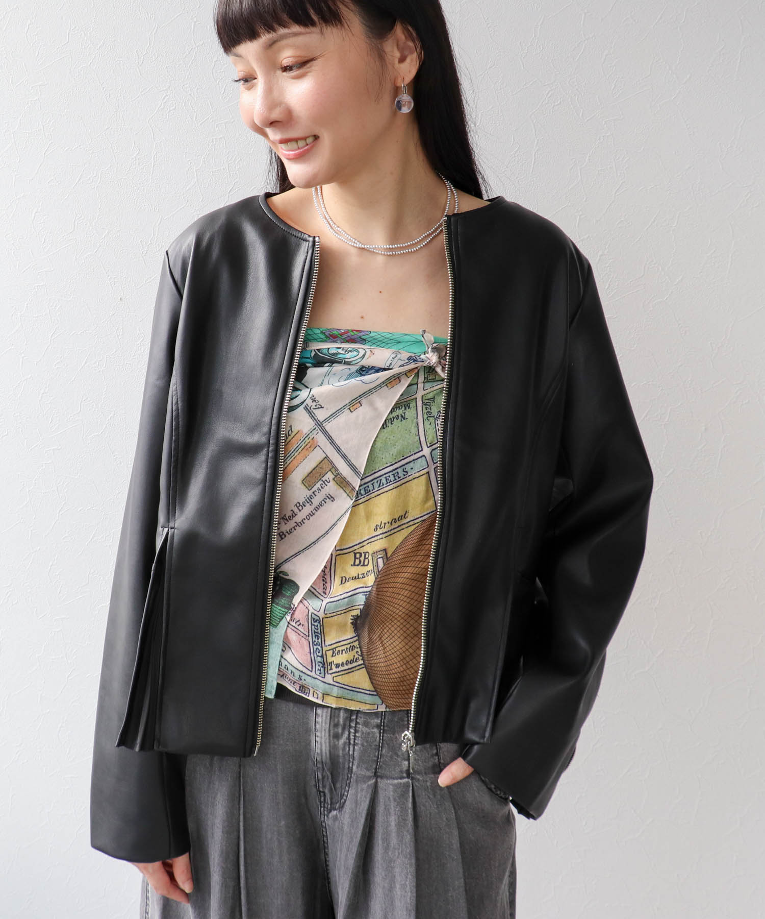 気球柄プリントショール