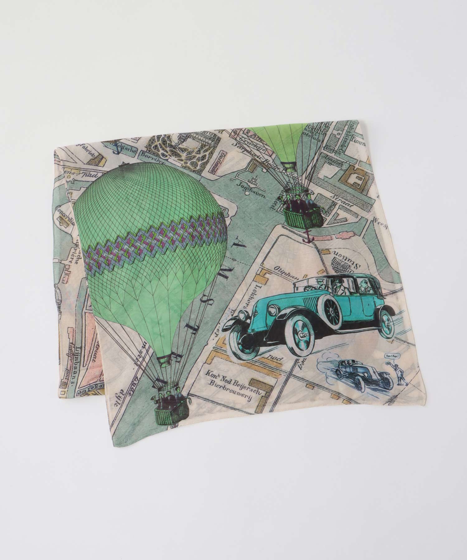 気球柄プリントショール