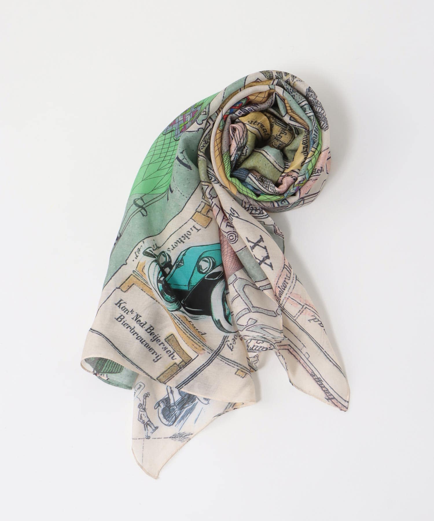 気球柄プリントショール