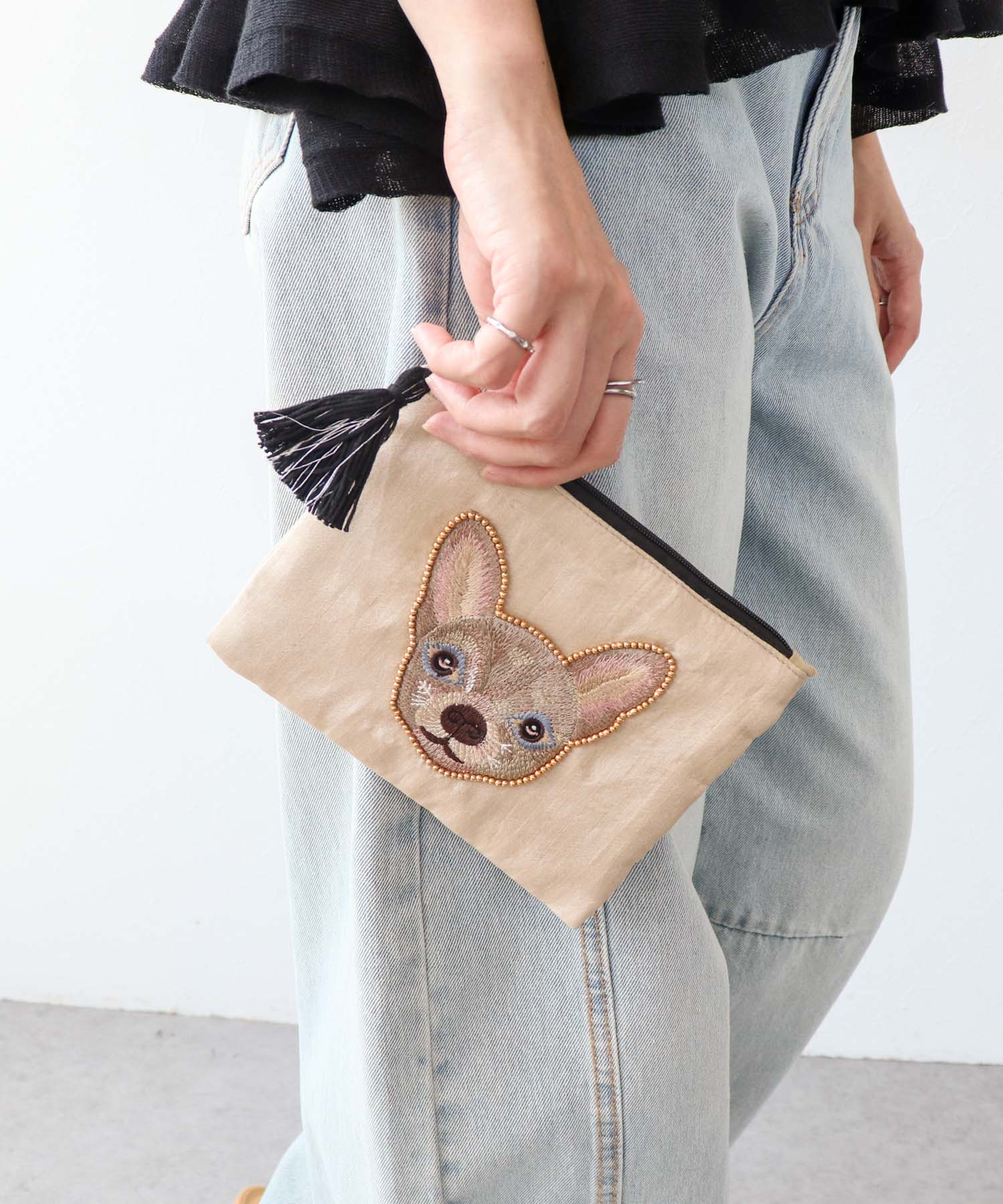 ドック刺繍ポーチⅡ