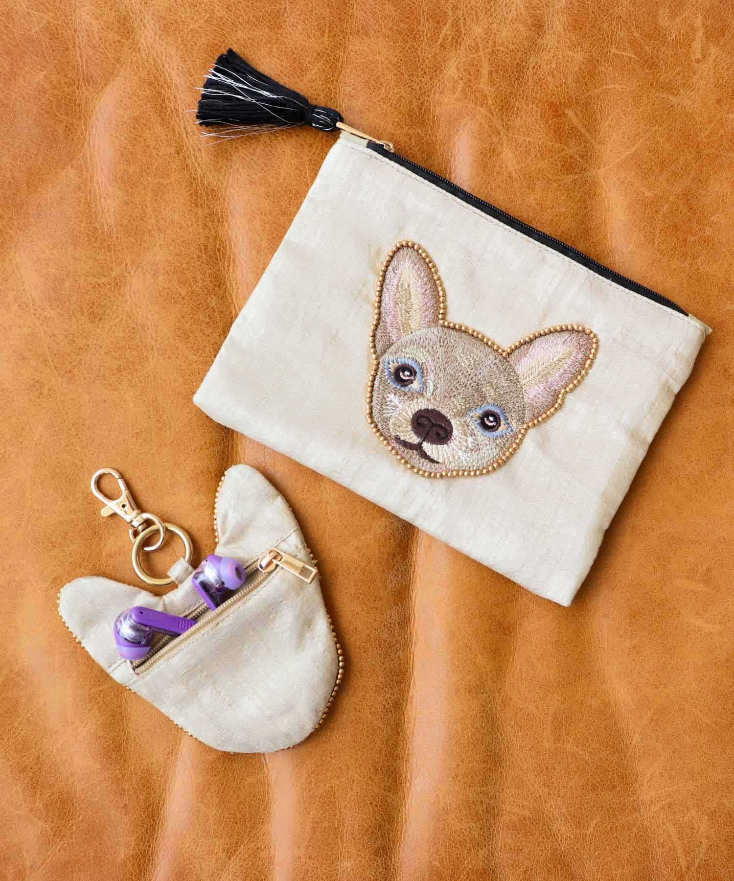 ドック刺繍キーポーチⅡ