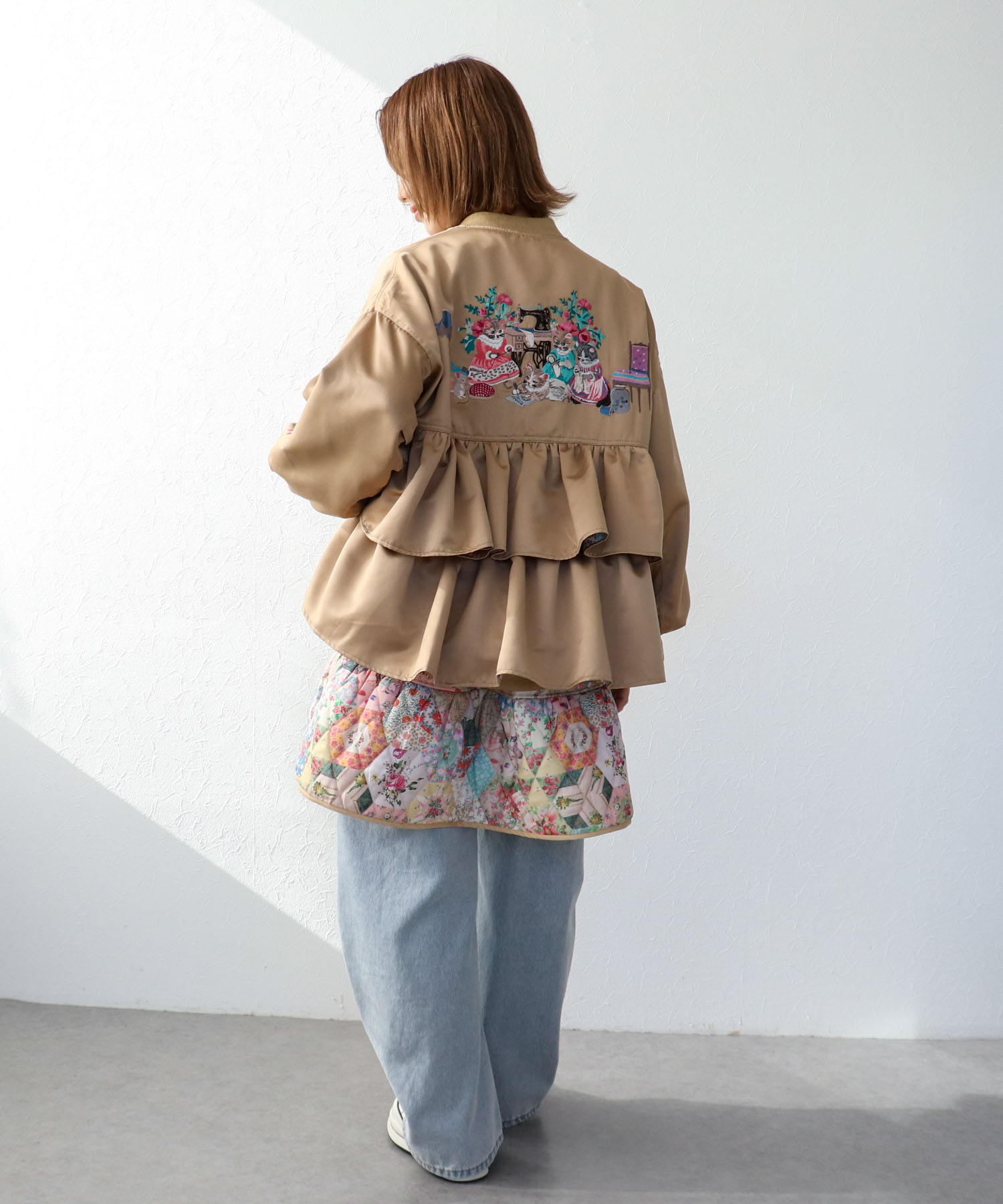 ＜一部店舗・WEB限定＞【tamaoworld】Crafting Cats Frill jacket