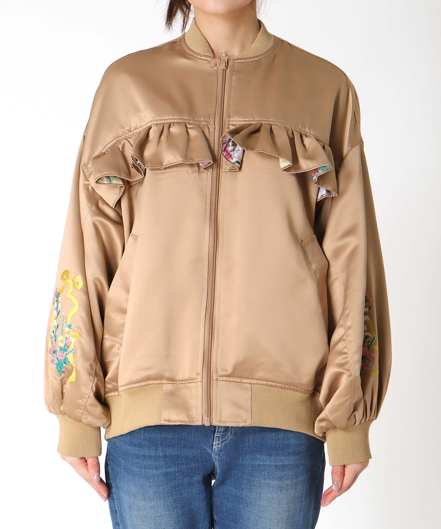 ＜一部店舗・WEB限定＞【tamaoworld】Crafting Cats Frill jacket