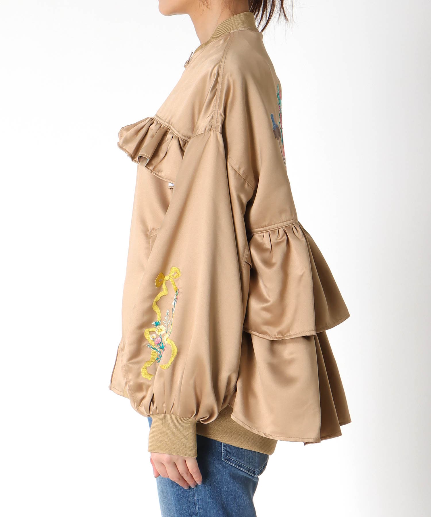 ＜一部店舗・WEB限定＞【tamaoworld】Crafting Cats Frill jacket