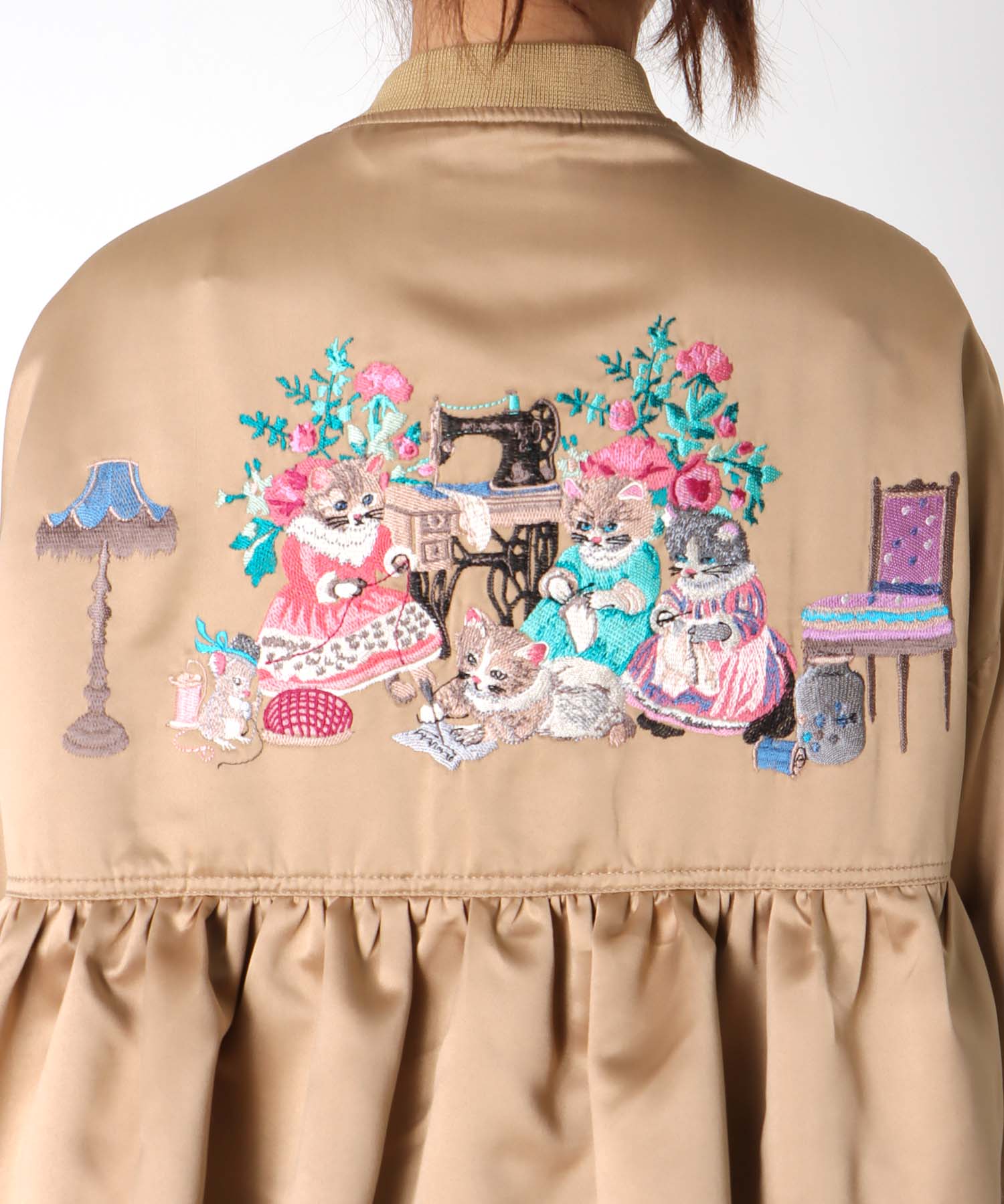 ＜一部店舗・WEB限定＞【tamaoworld】Crafting Cats Frill jacket