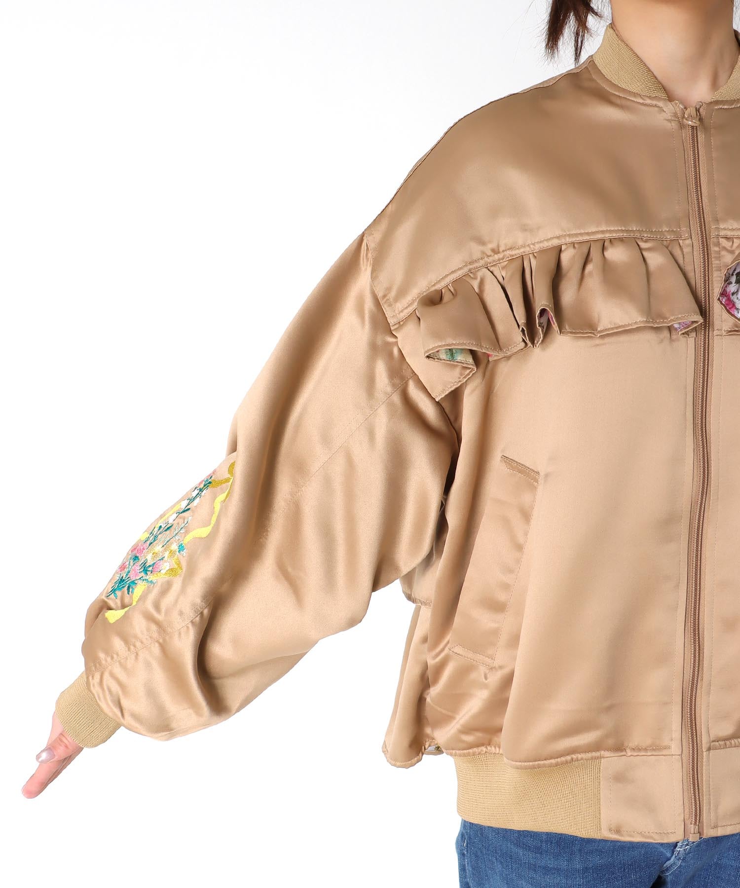 ＜一部店舗・WEB限定＞【tamaoworld】Crafting Cats Frill jacket