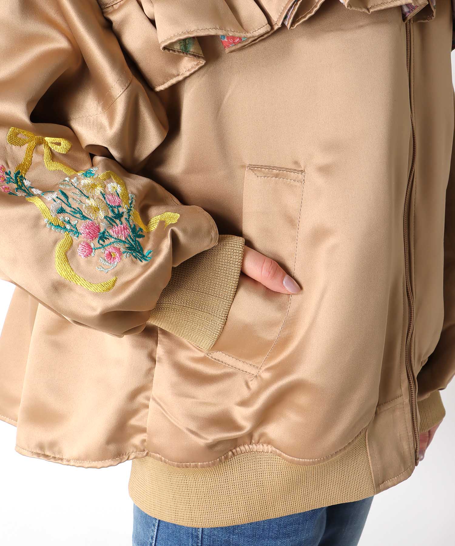 ＜一部店舗・WEB限定＞【tamaoworld】Crafting Cats Frill jacket