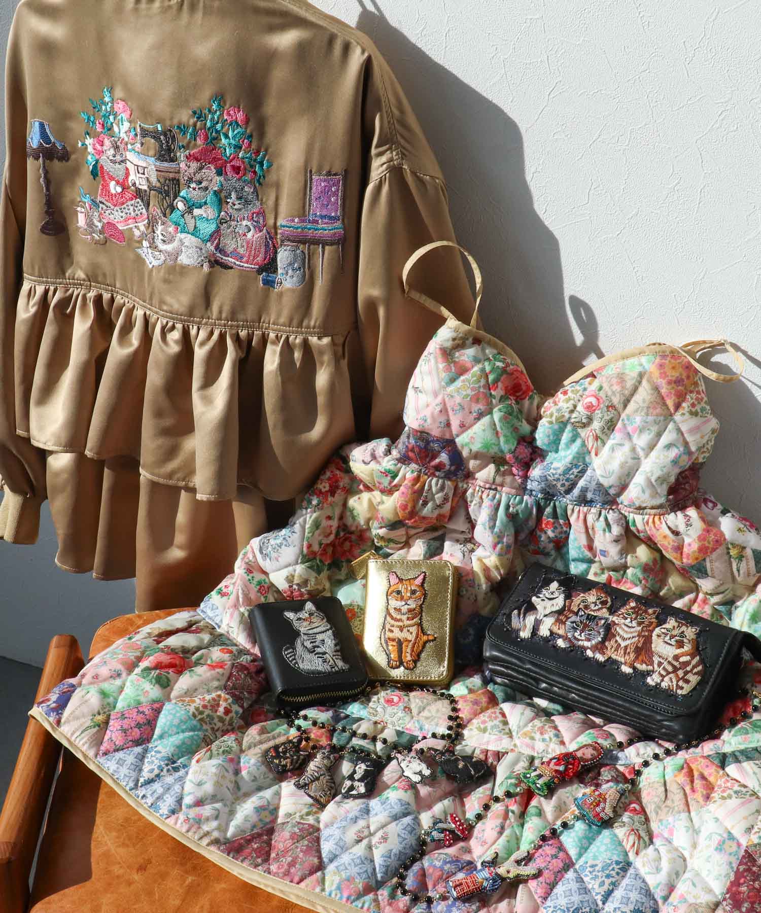 ＜WEB限定＞【tamaoworld】Patchwork Print One piece