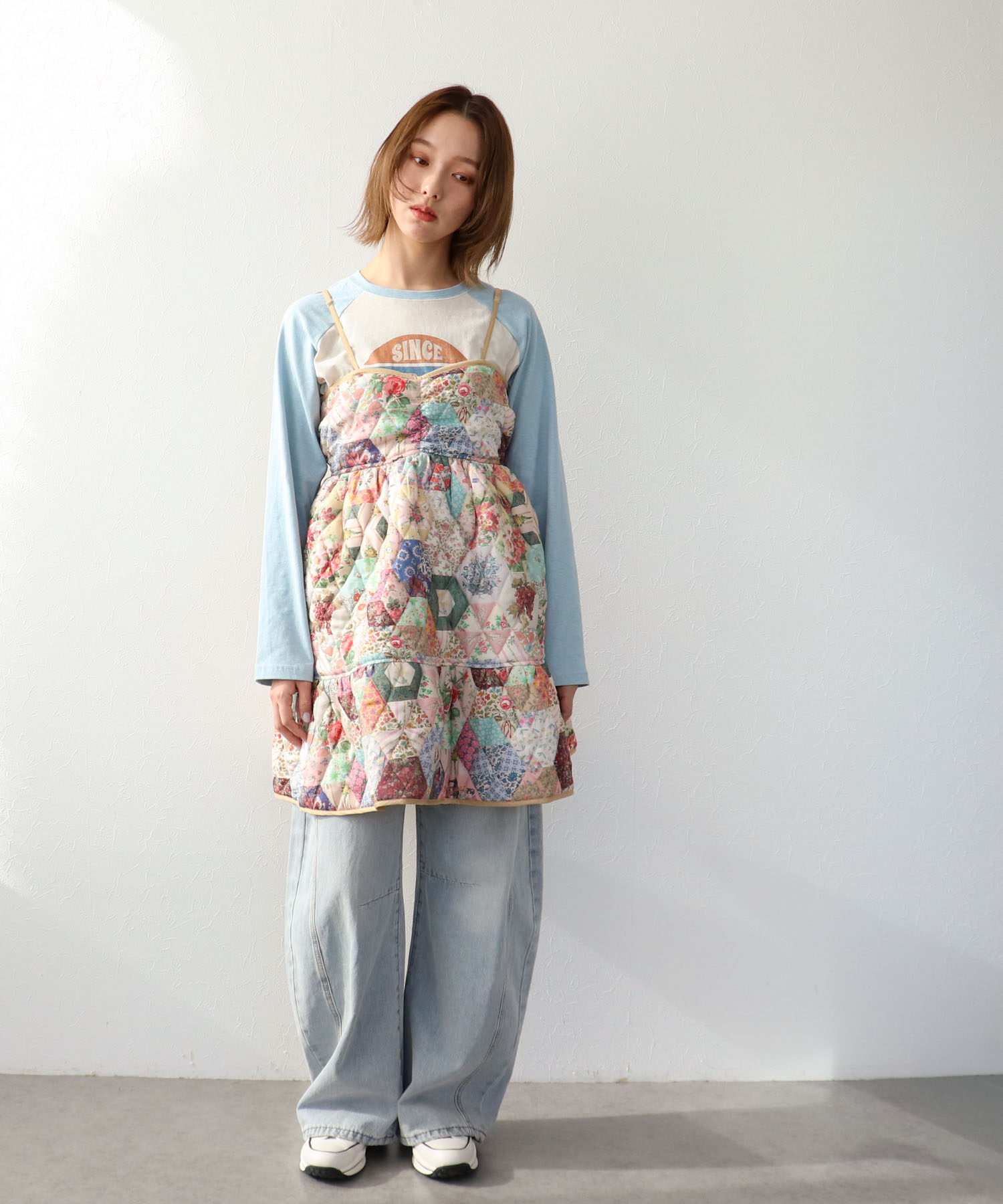 ＜WEB限定＞【tamaoworld】Patchwork Print One piece