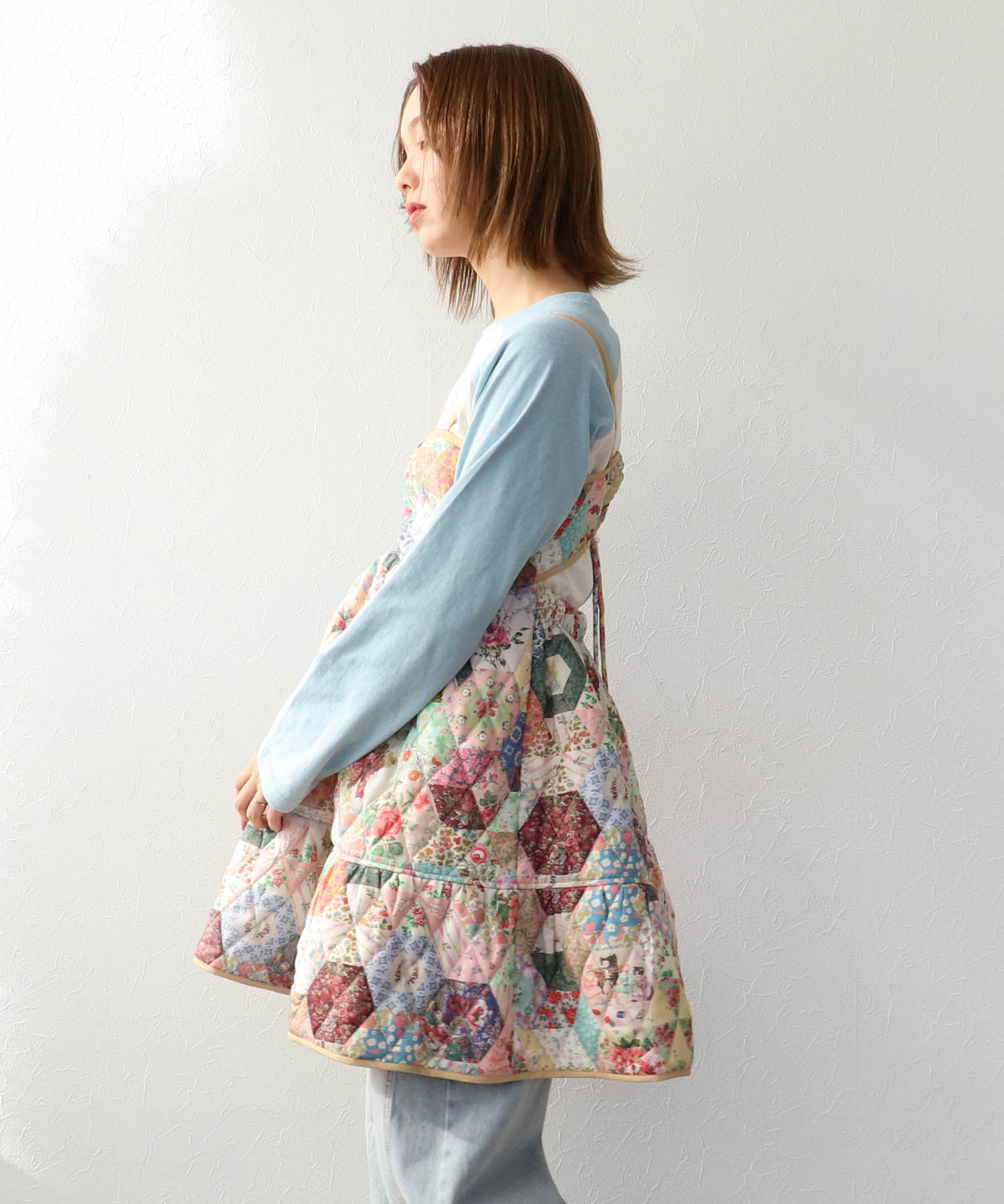 ＜WEB限定＞【tamaoworld】Patchwork Print One piece