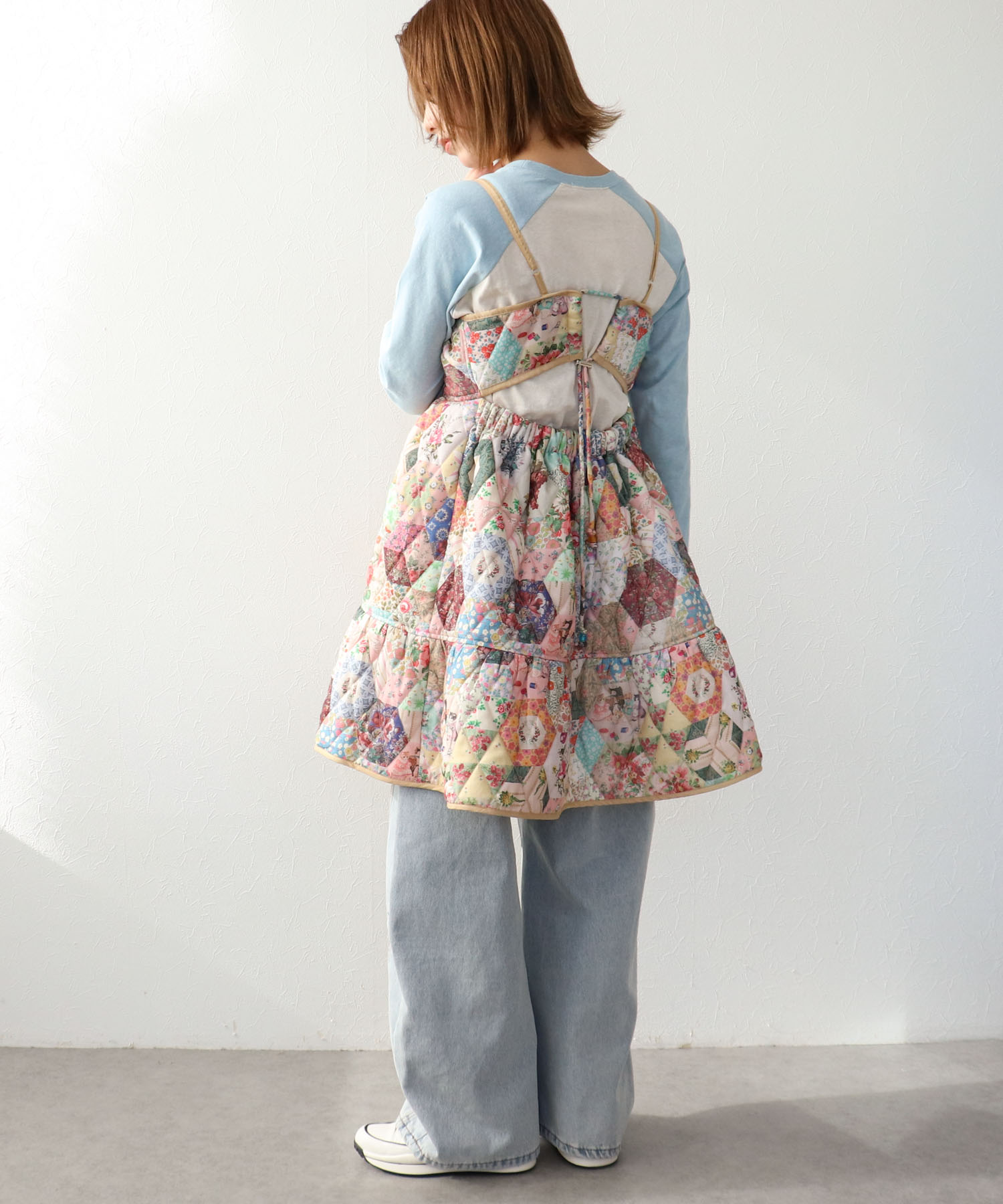 ＜WEB限定＞【tamaoworld】Patchwork Print One piece