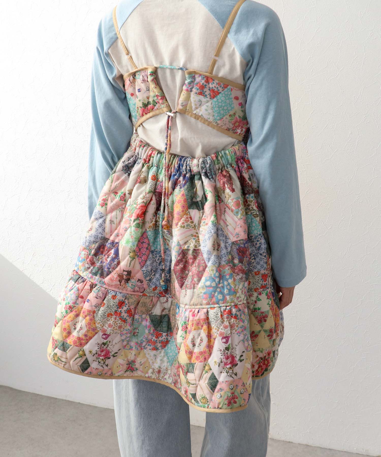 ＜WEB限定＞【tamaoworld】Patchwork Print One piece