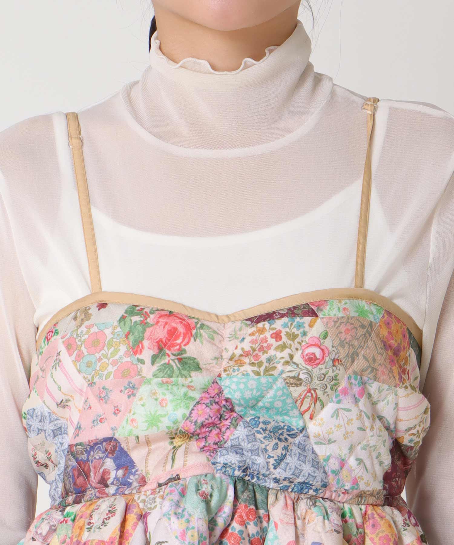 ＜WEB限定＞【tamaoworld】Patchwork Print One piece