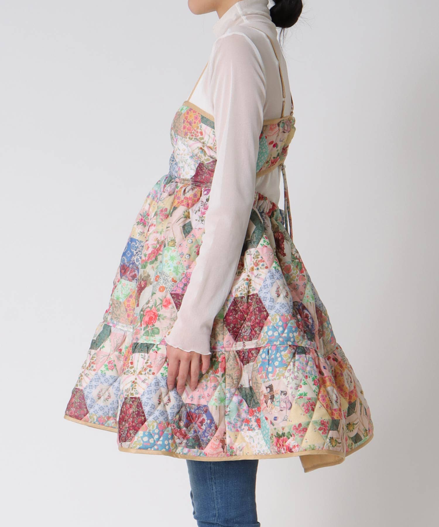 ＜WEB限定＞【tamaoworld】Patchwork Print One piece