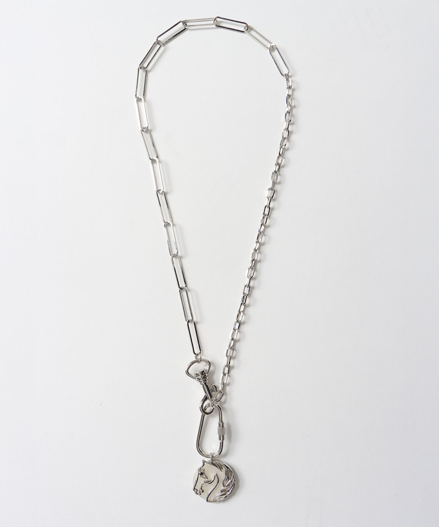 ホースプレートカラビナネックレス