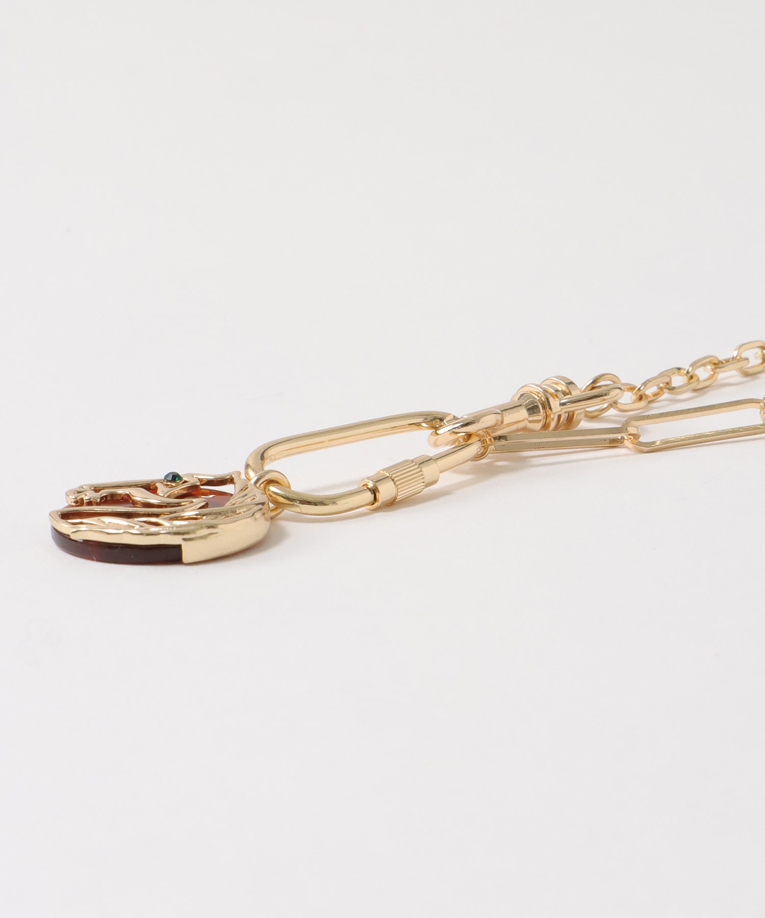 ホースプレートカラビナネックレス