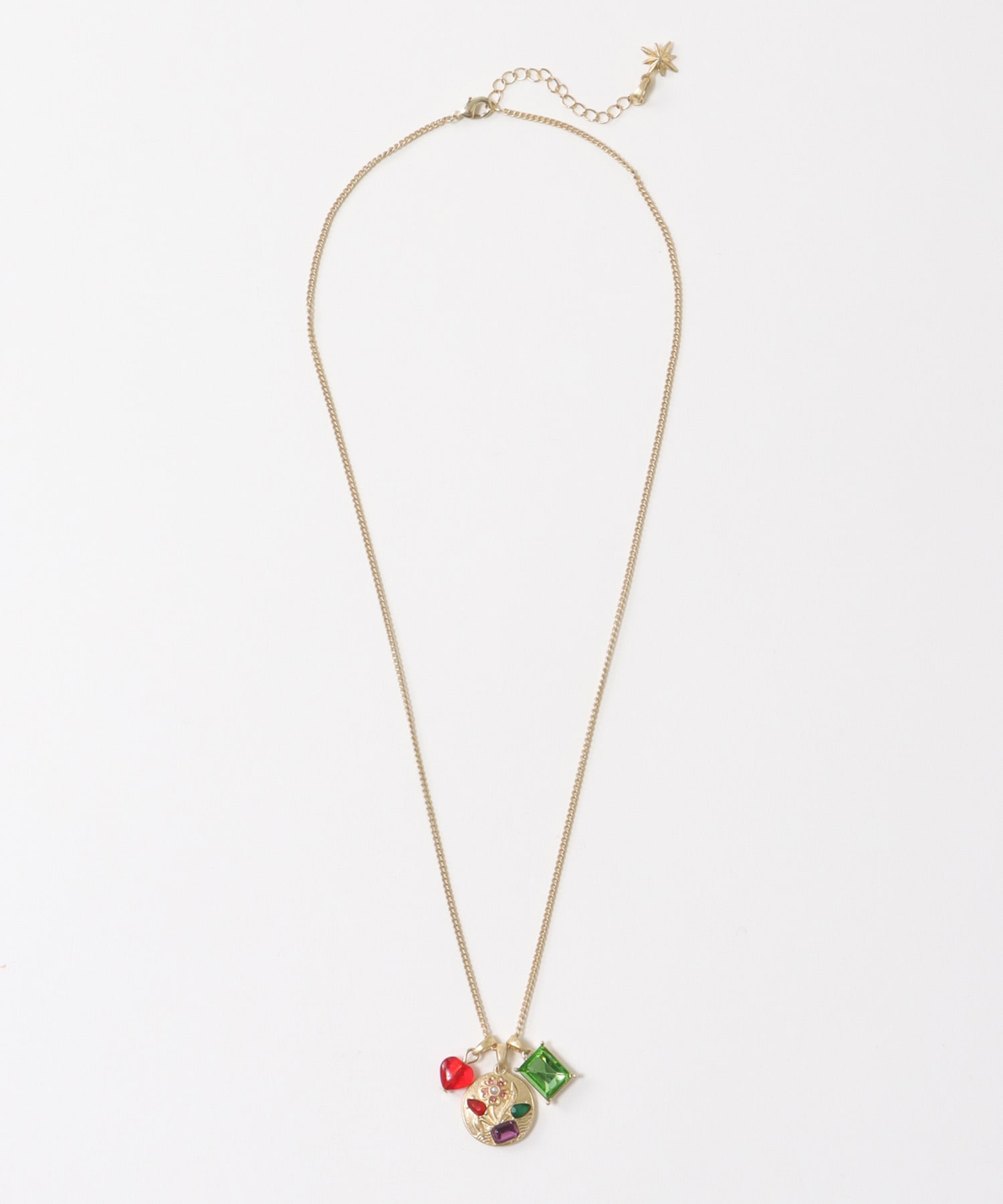 フラワーコインチャームネックレス