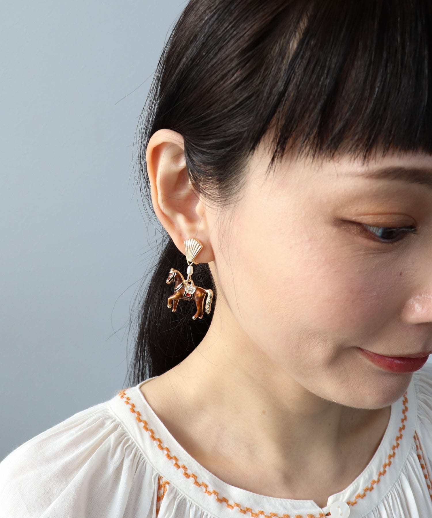 エポ馬イヤリング