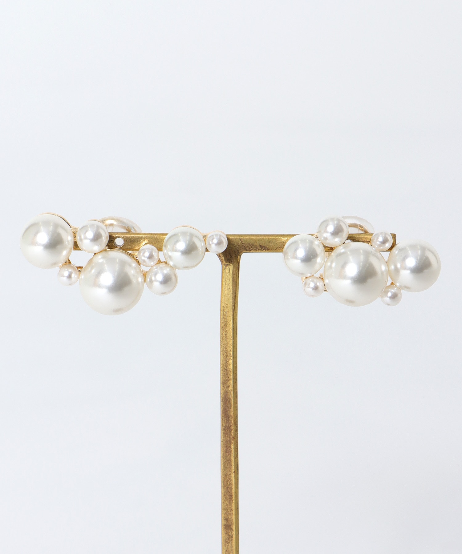 ランダムパールボリュームイヤリング