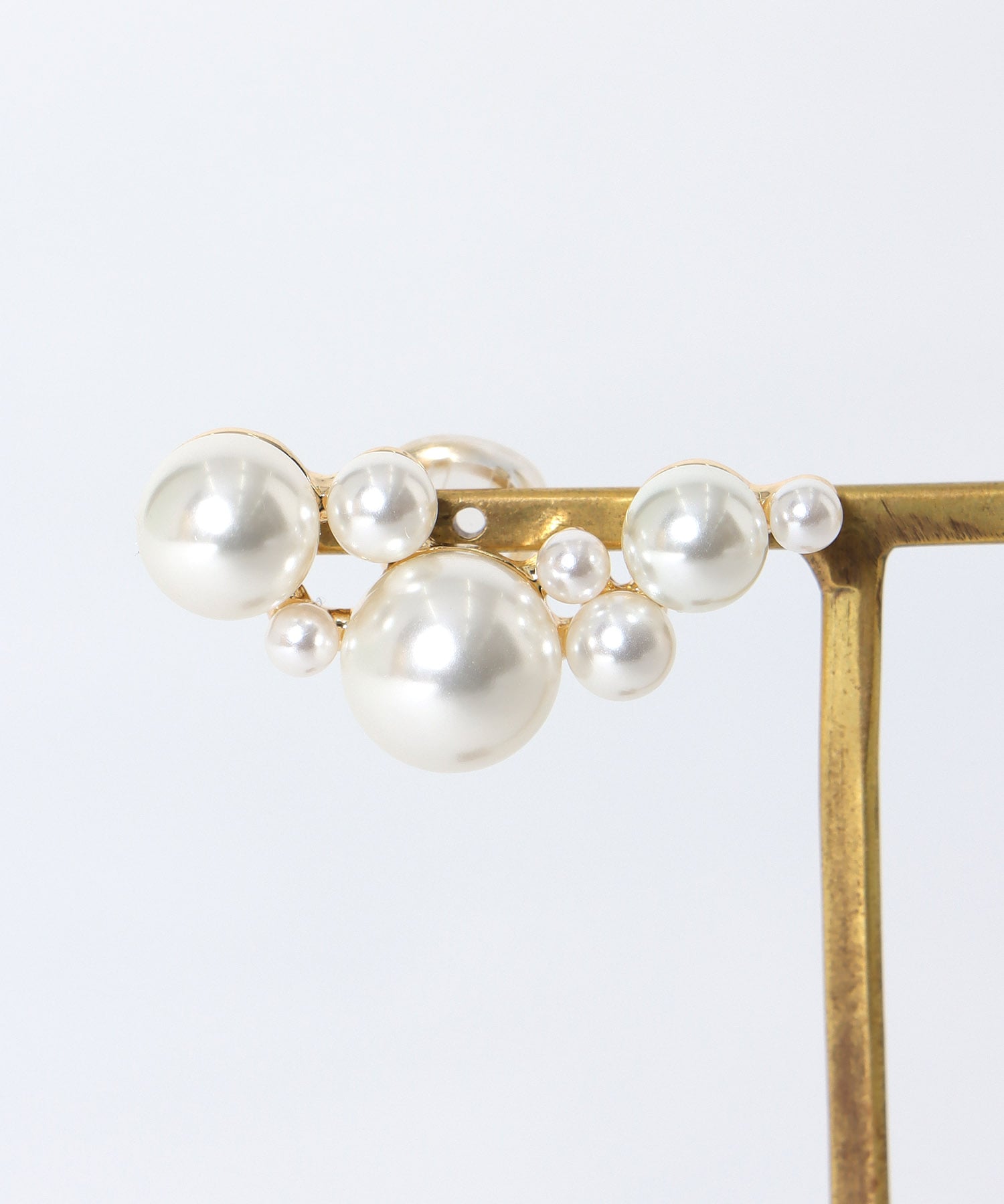 ランダムパールボリュームイヤリング