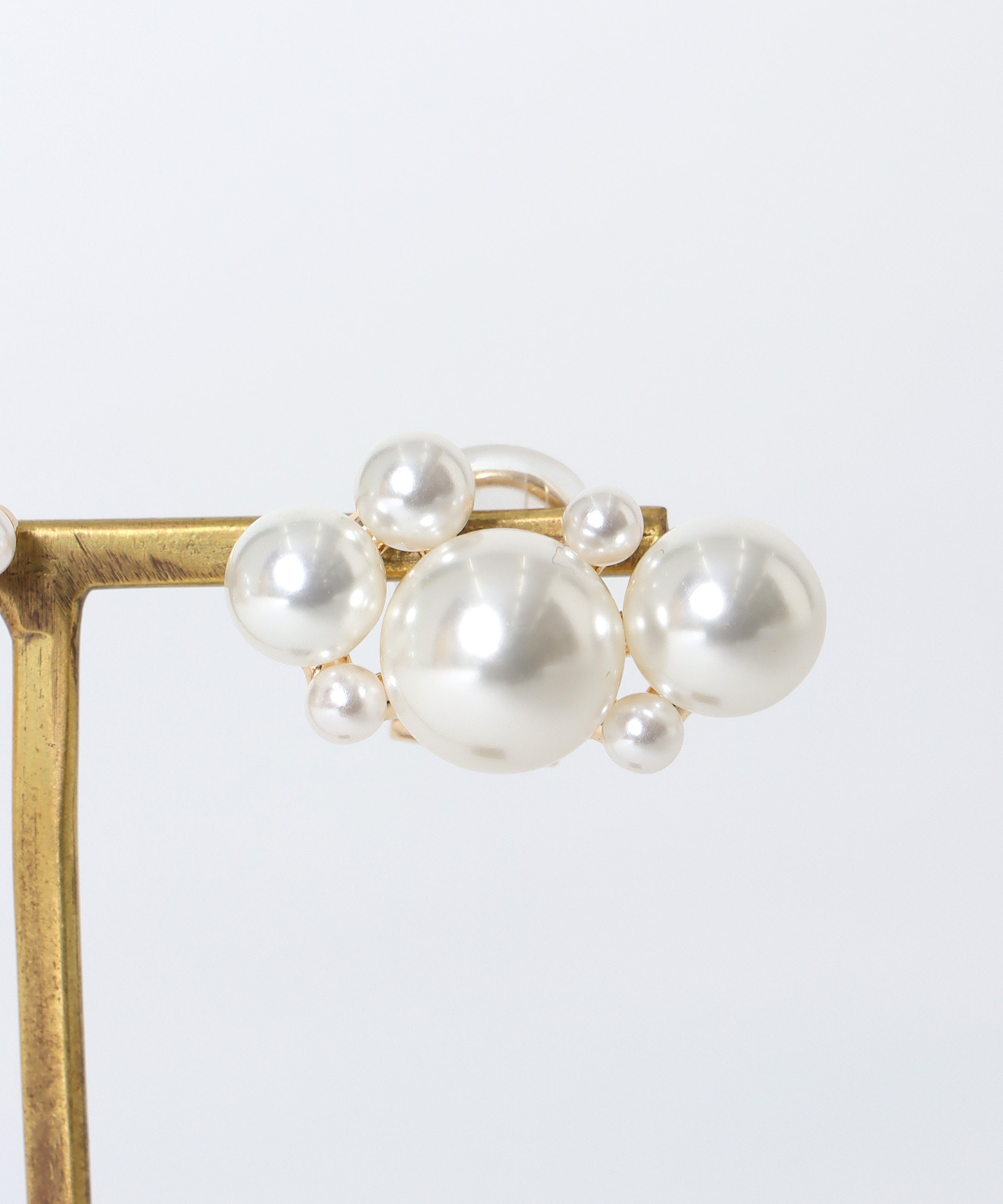 ランダムパールボリュームイヤリング