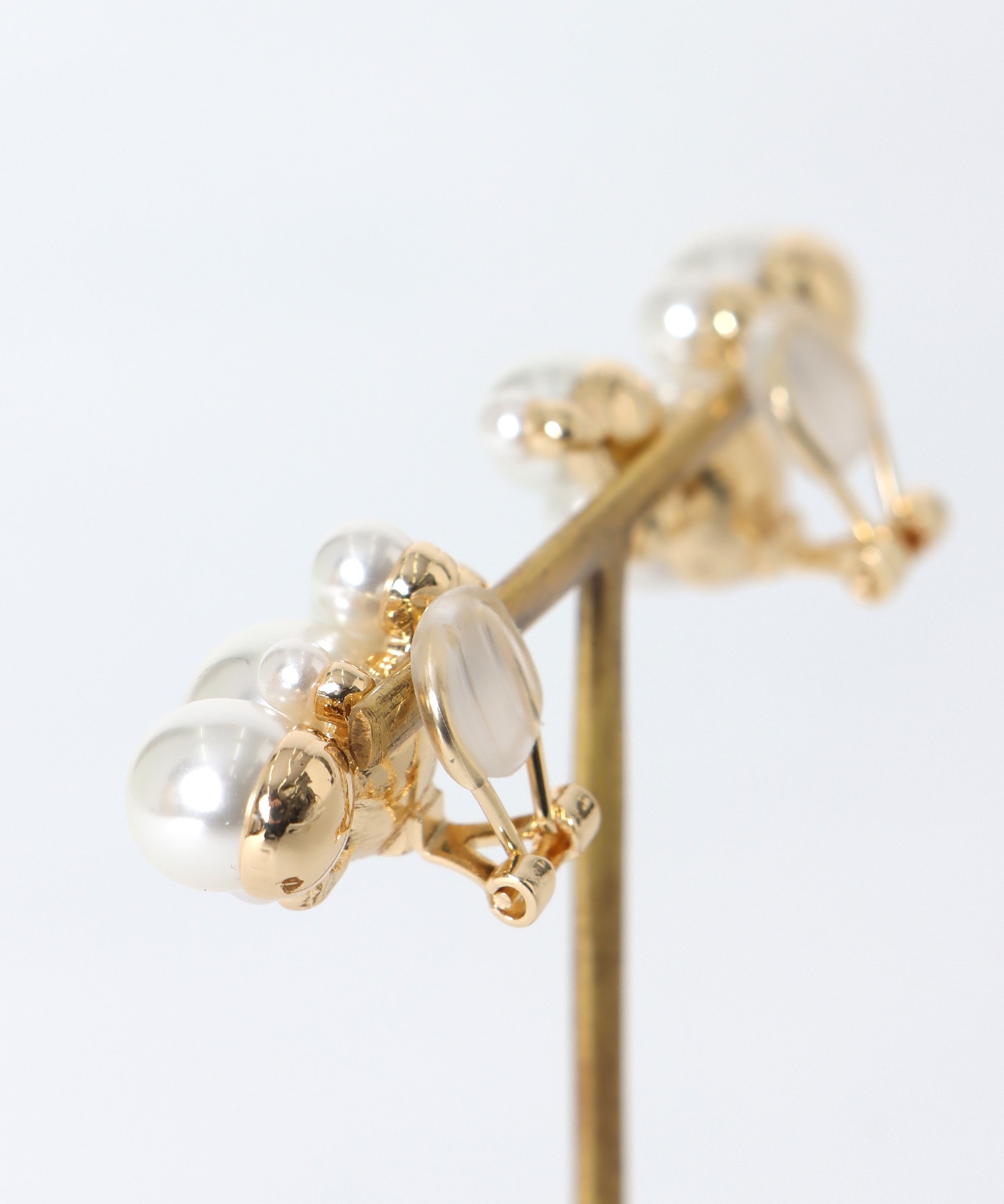 ランダムパールボリュームイヤリング