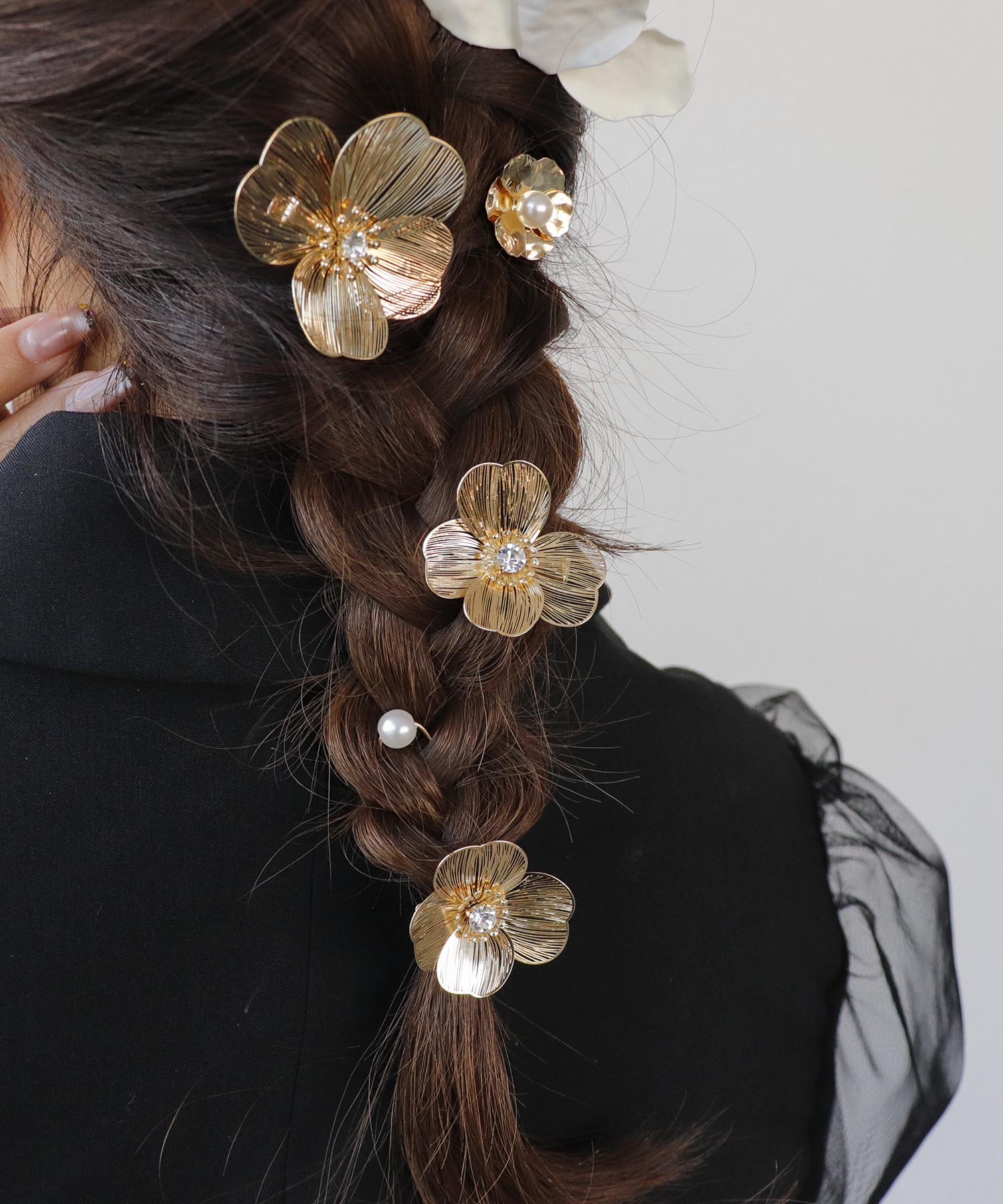 透かしフラワーセットクリップ