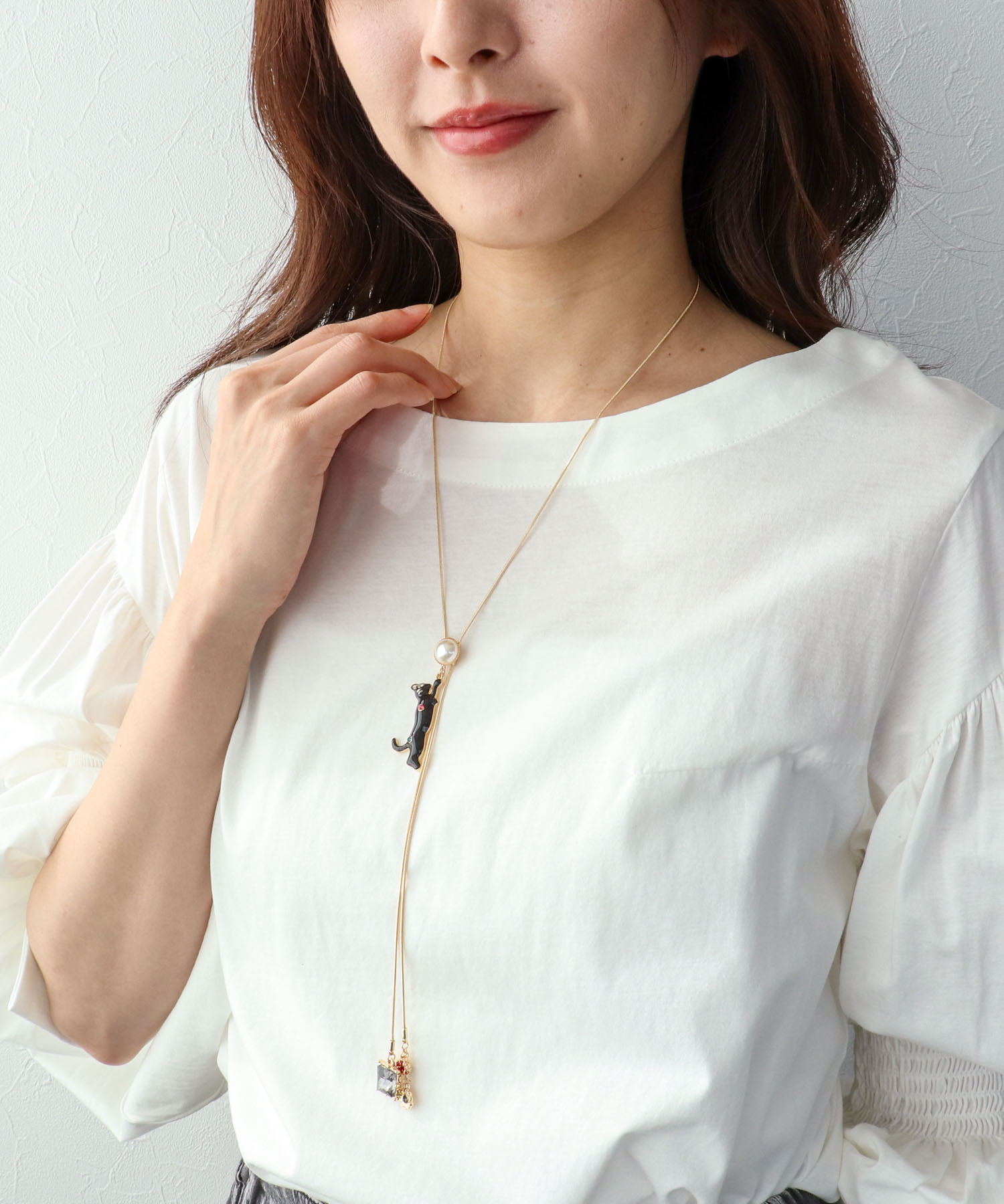 エポ猫スライドネックレス