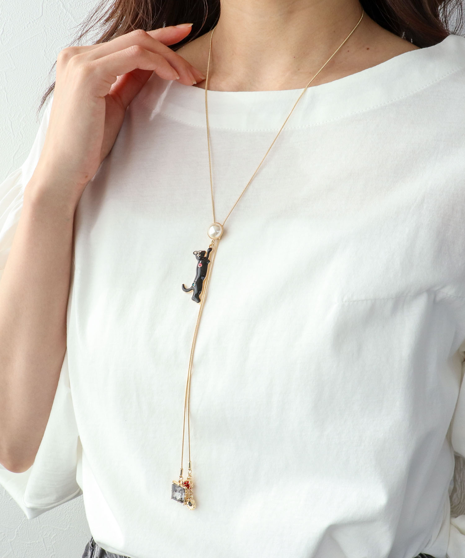 エポ猫スライドネックレス