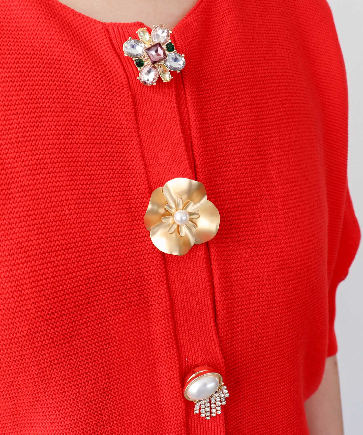 マットフラワーボタンカバー