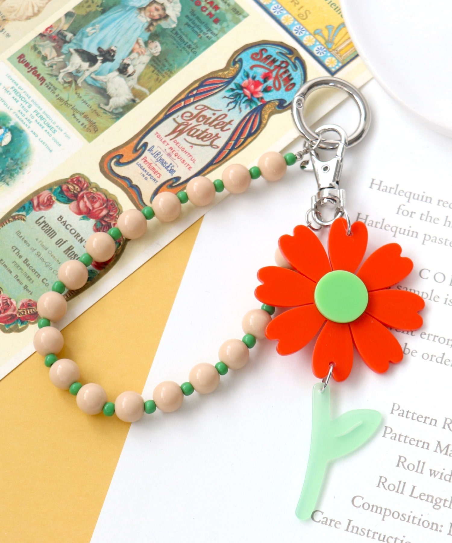 アクリルフラワーBAGチャーム