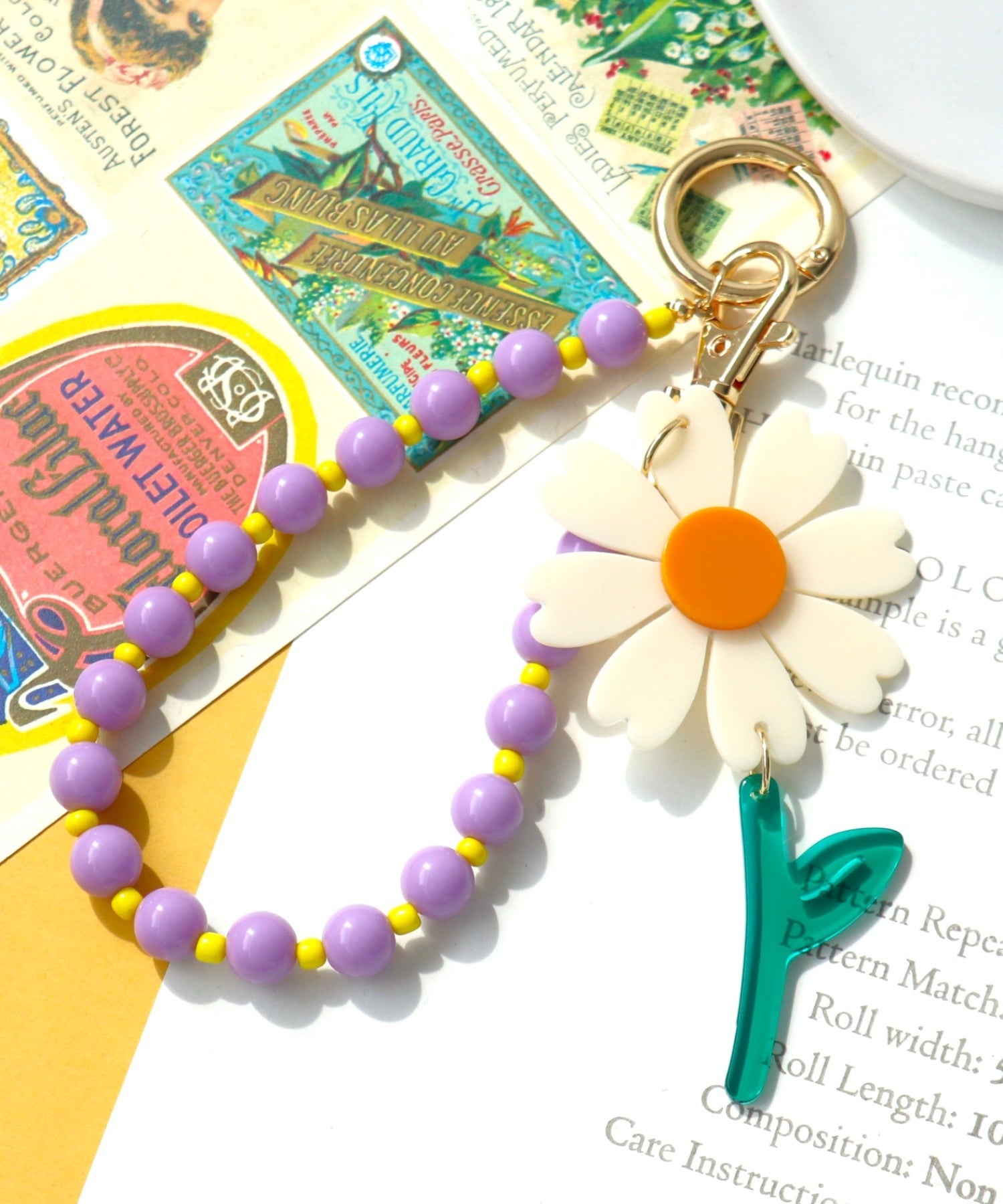 アクリルフラワーBAGチャーム