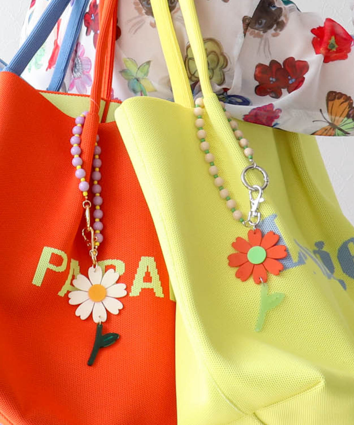 アクリルフラワーBAGチャーム