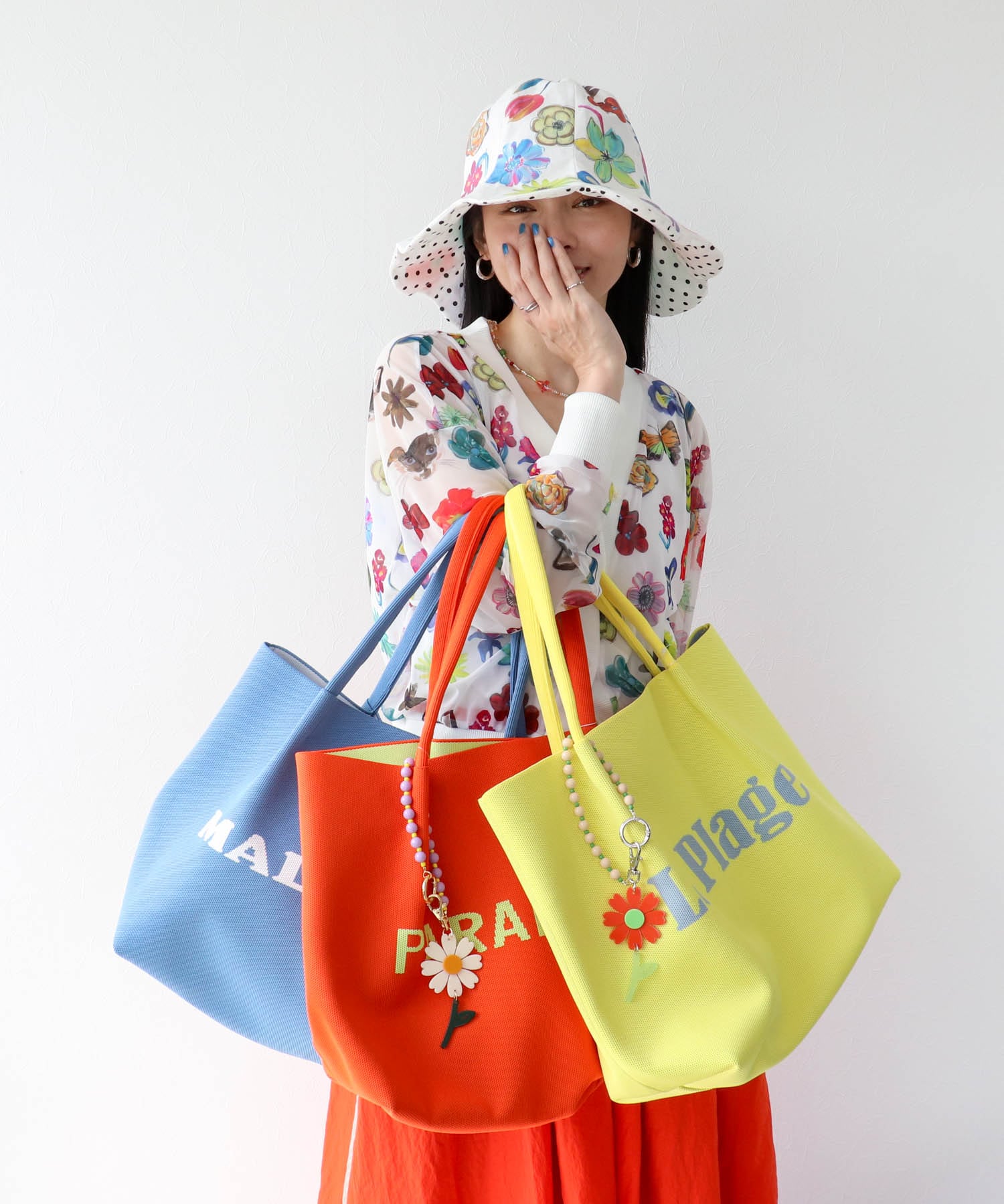 アクリルフラワーBAGチャーム