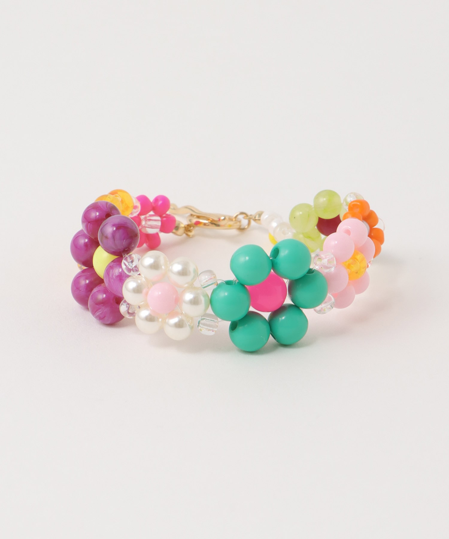 フラワービーズブレスレット