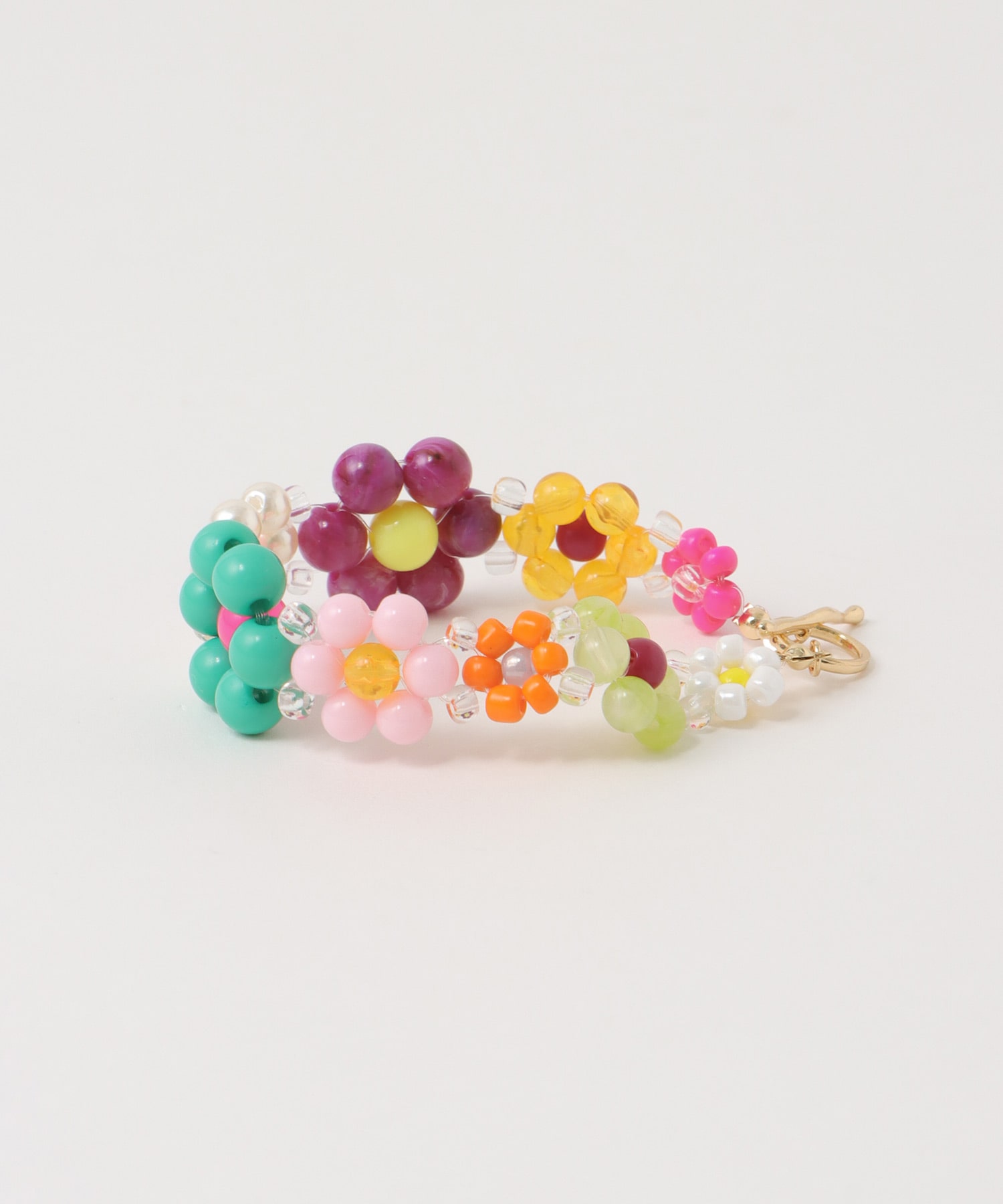 フラワービーズブレスレット