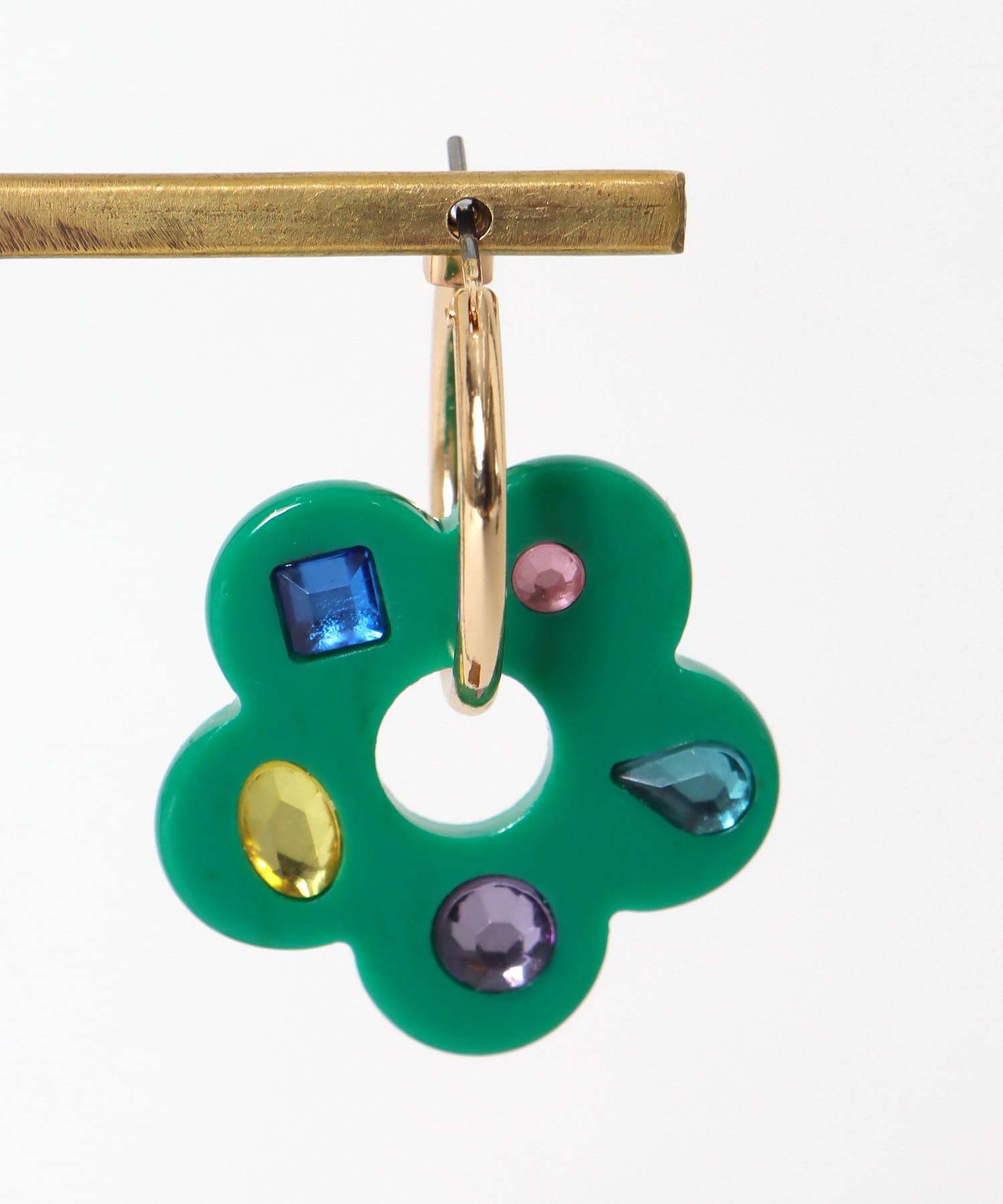 マルチビジュアクリルフラワーピアス