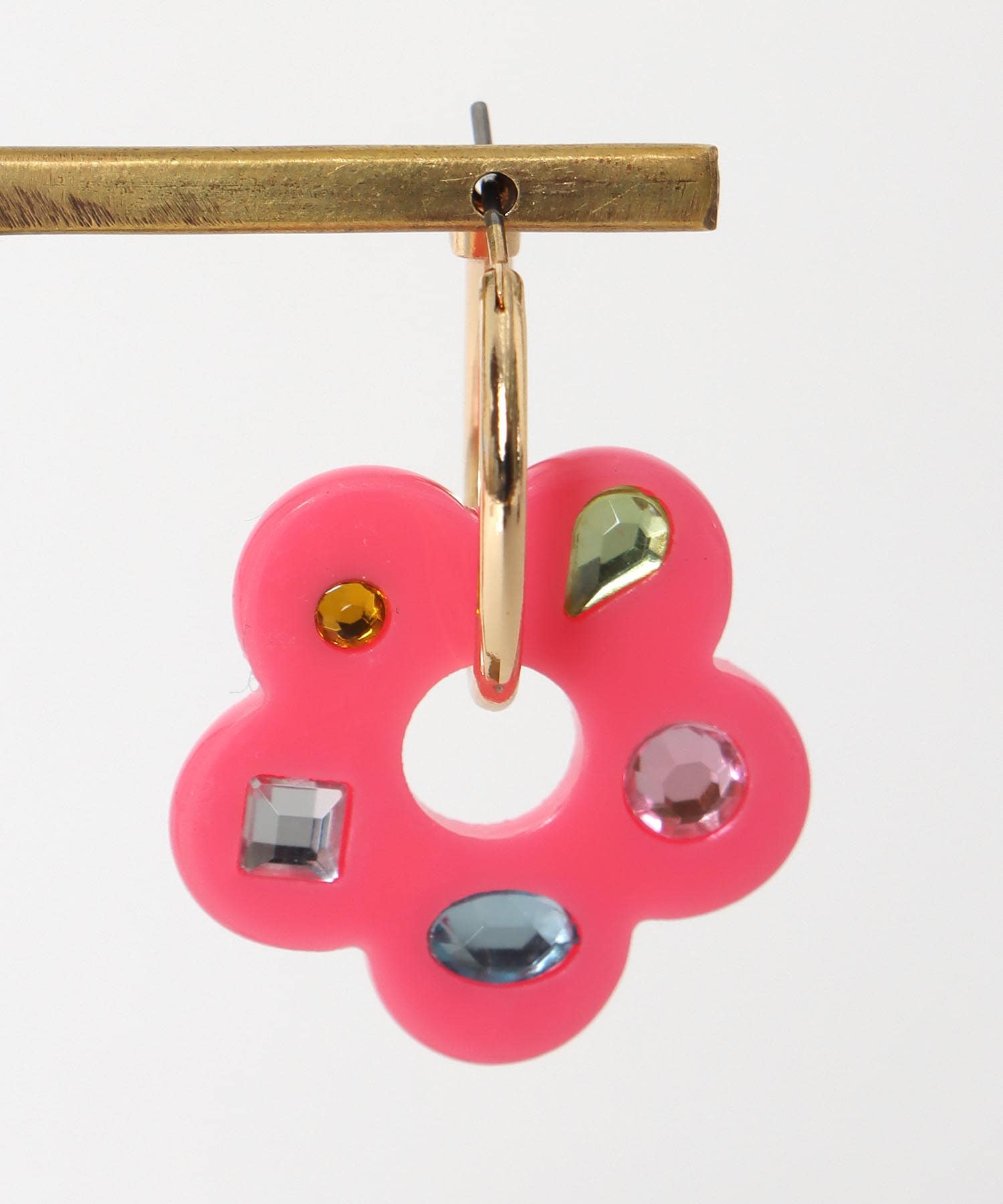 マルチビジュアクリルフラワーピアス