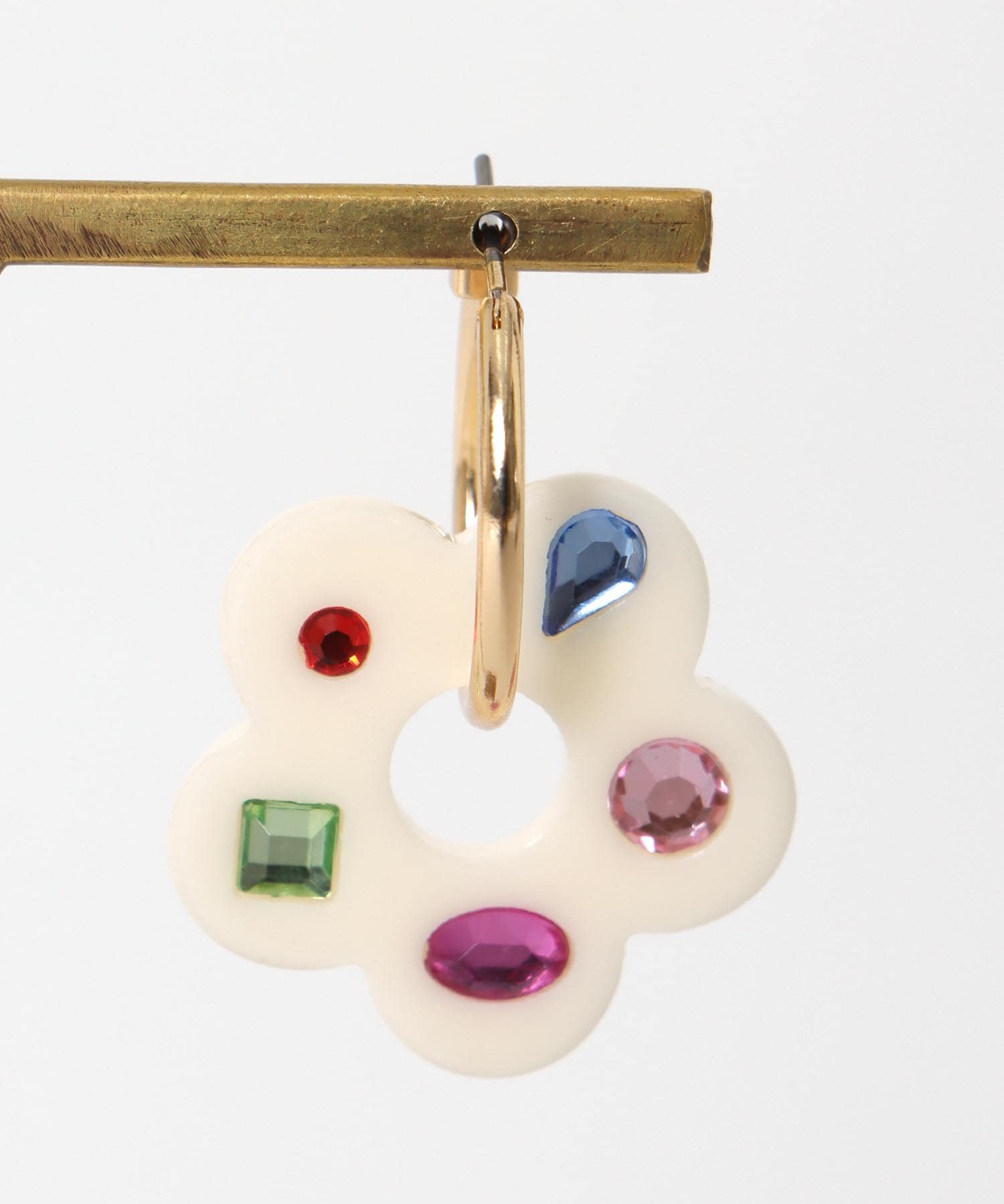 マルチビジュアクリルフラワーピアス