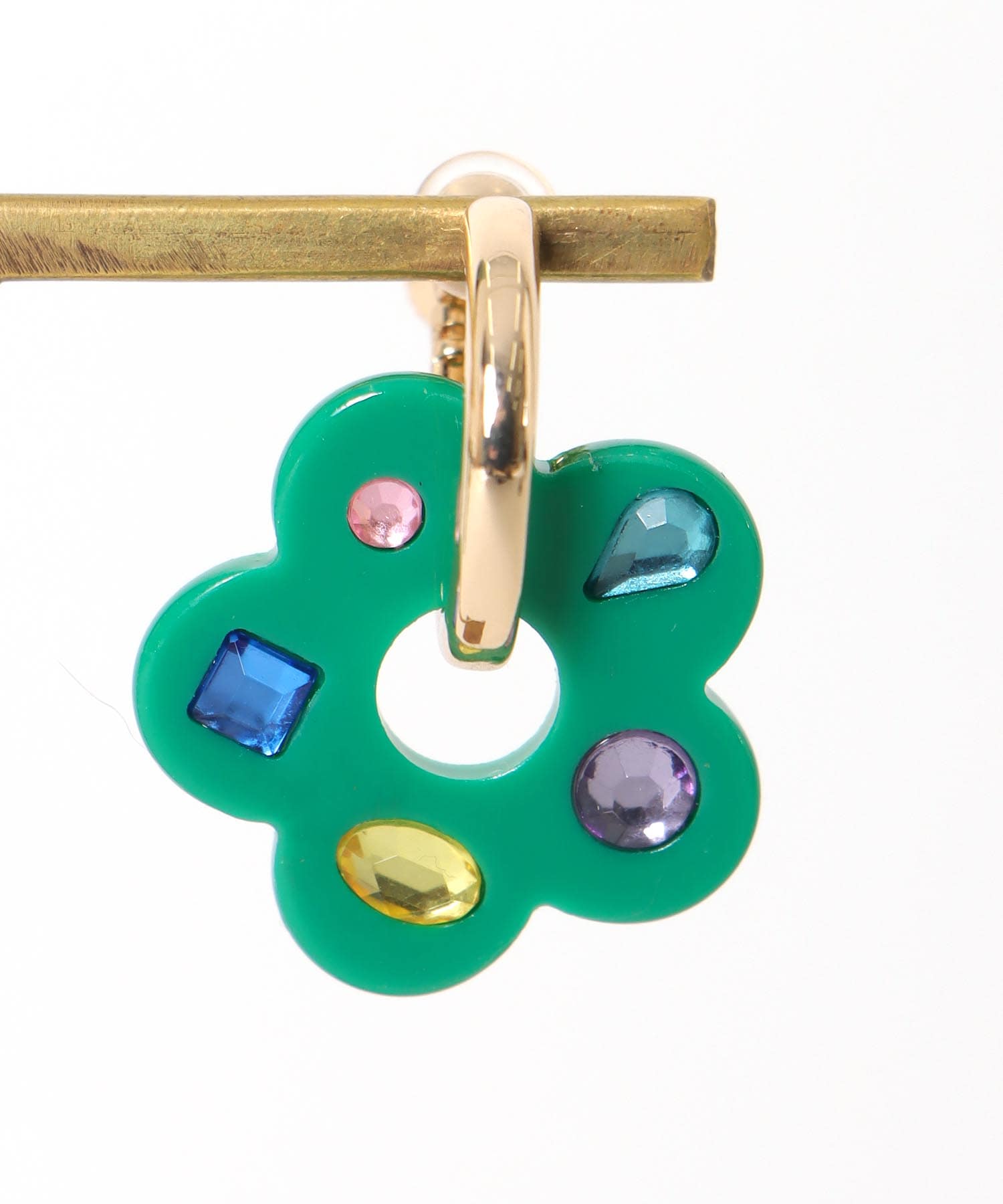 マルチビジュアクリルフラワーイヤリング