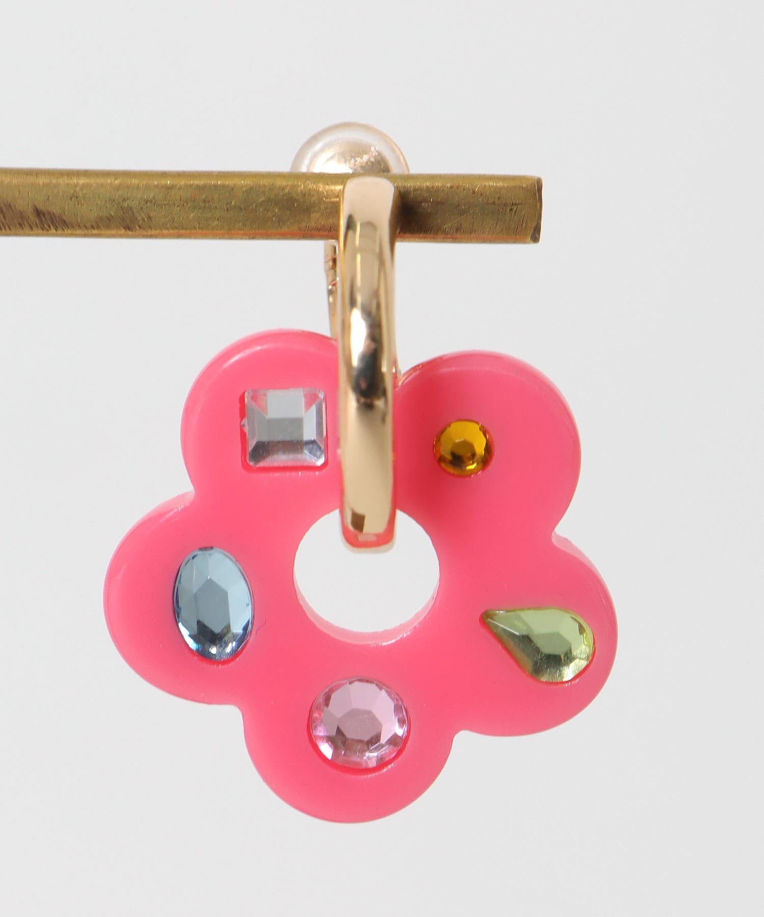 マルチビジュアクリルフラワーイヤリング