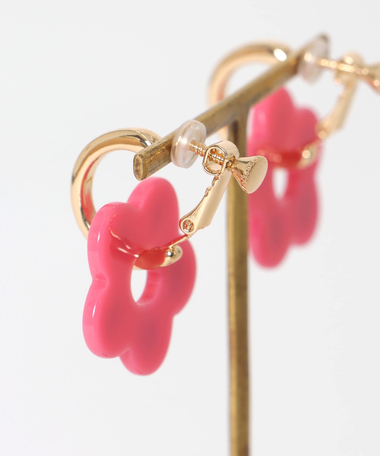 マルチビジュアクリルフラワーイヤリング