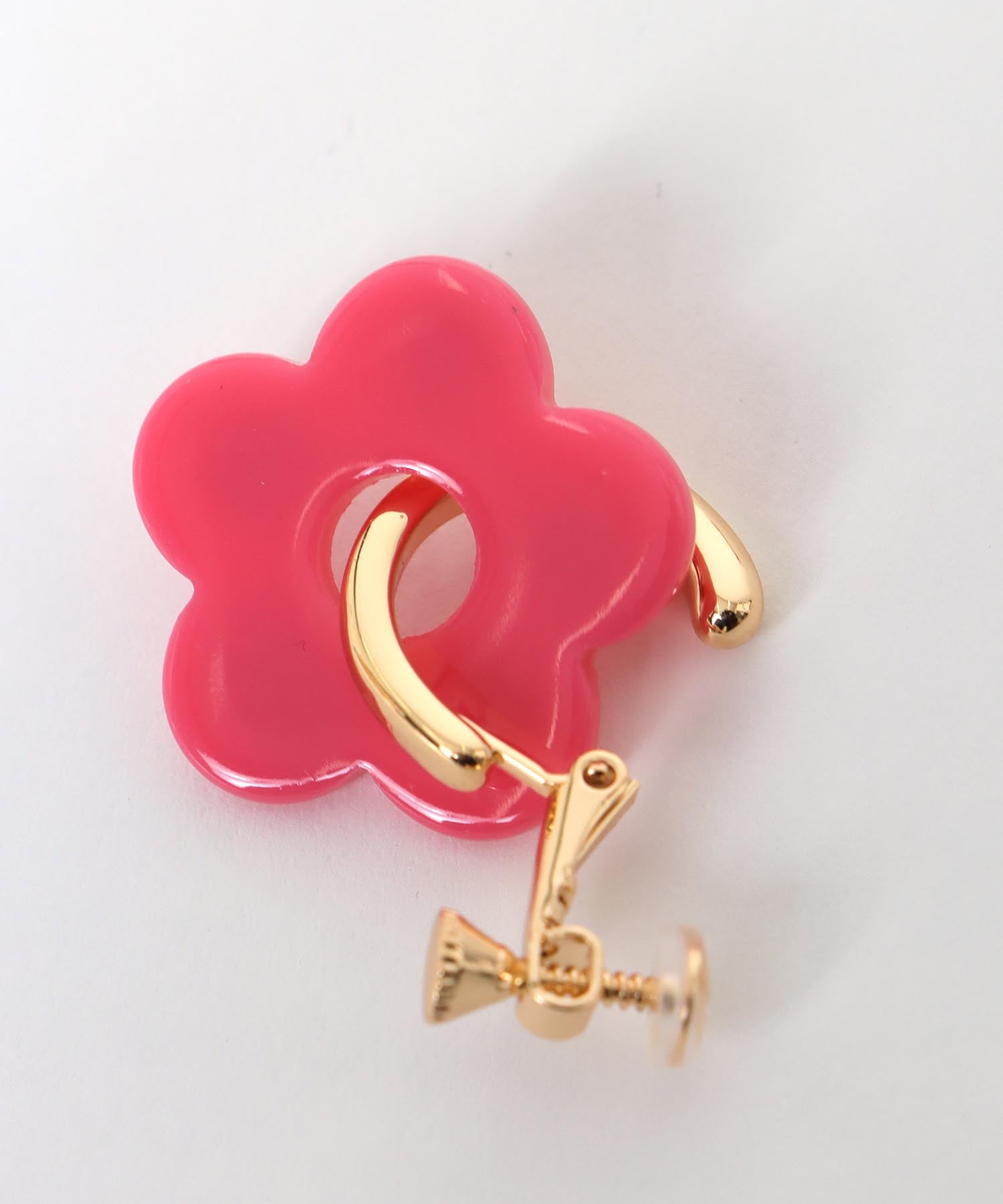 マルチビジュアクリルフラワーイヤリング