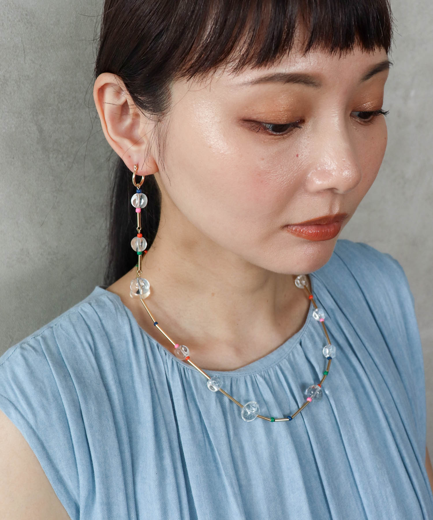 クリアビーズネックレス | AND ON JIONE STORE（アンドオン）ジオン