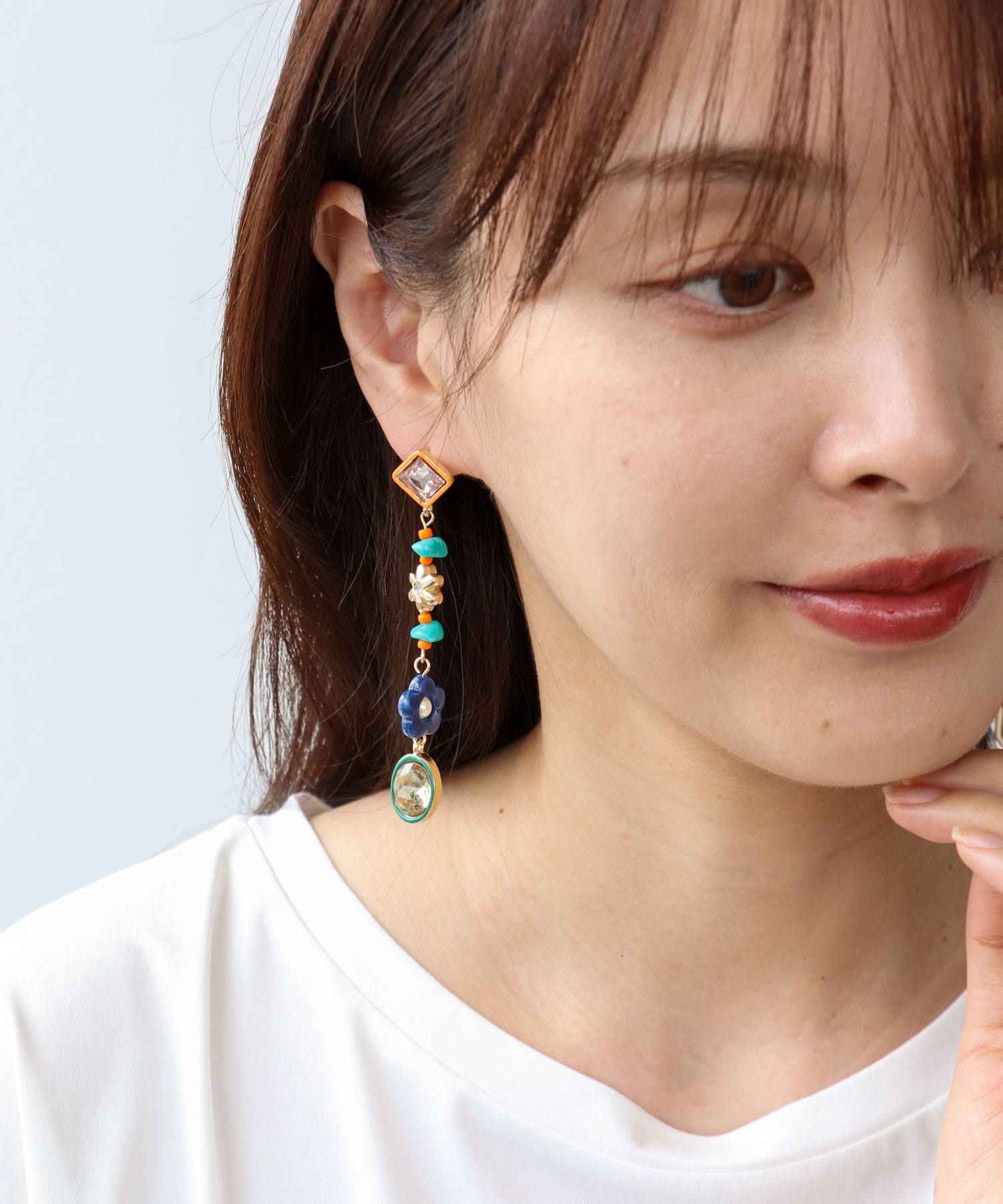 ビジュチャームアシメピアス