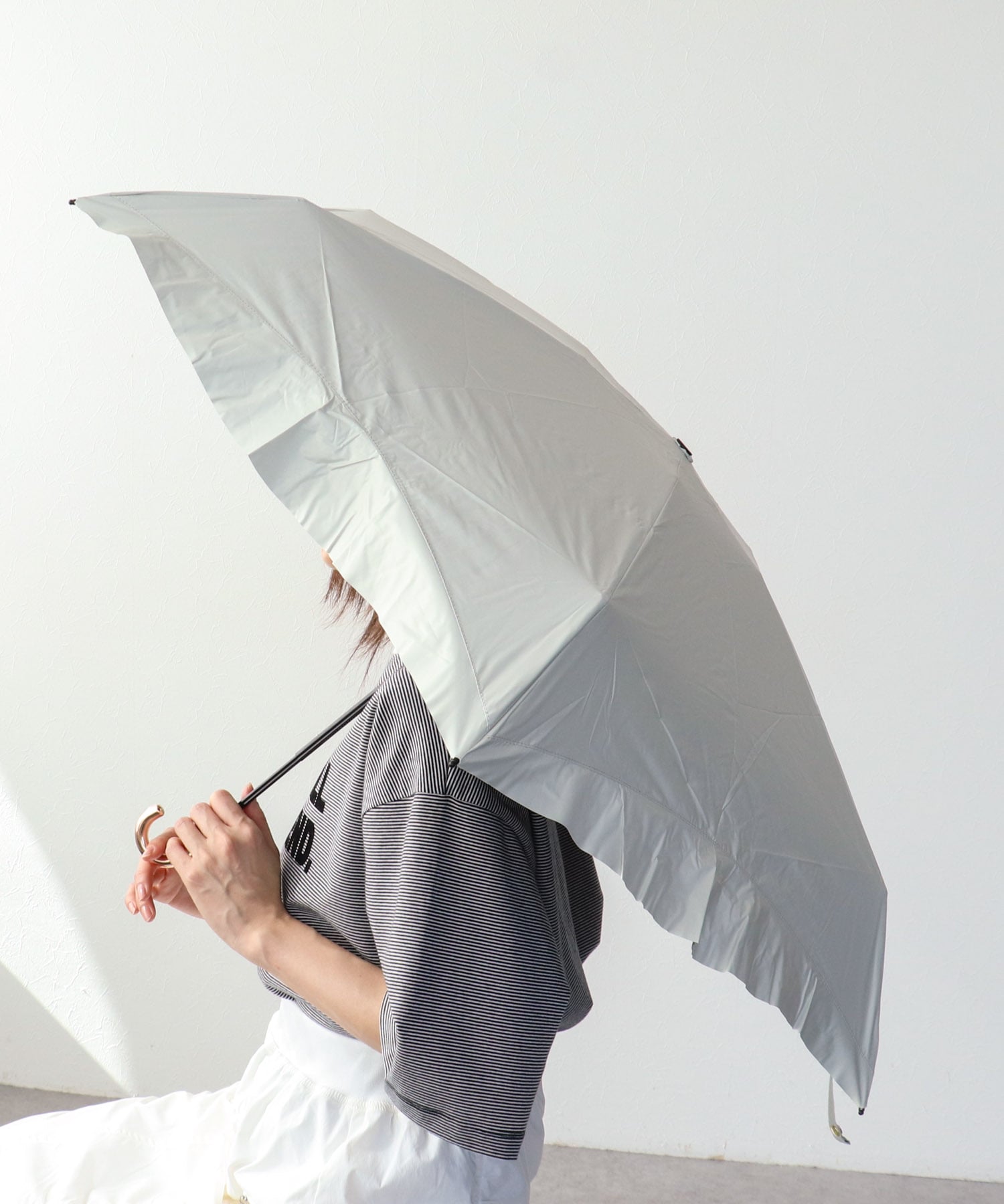 【Wpc.】≪晴雨兼用/遮光≫COMPACT FRILL 4段折傘