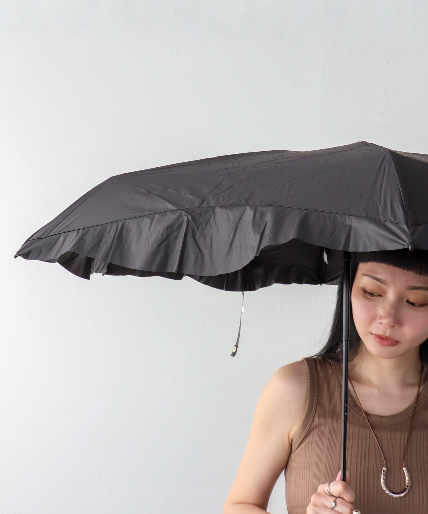【Wpc.】≪晴雨兼用/遮光≫COMPACT FRILL 4段折傘