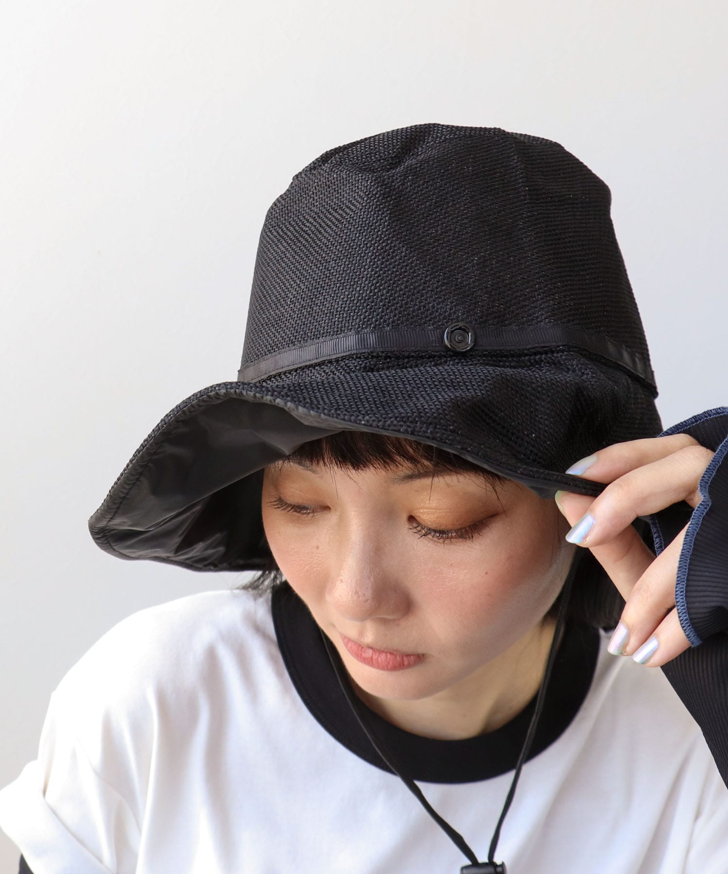 【Wpc.】UVカット接触冷感クロッシェHAT