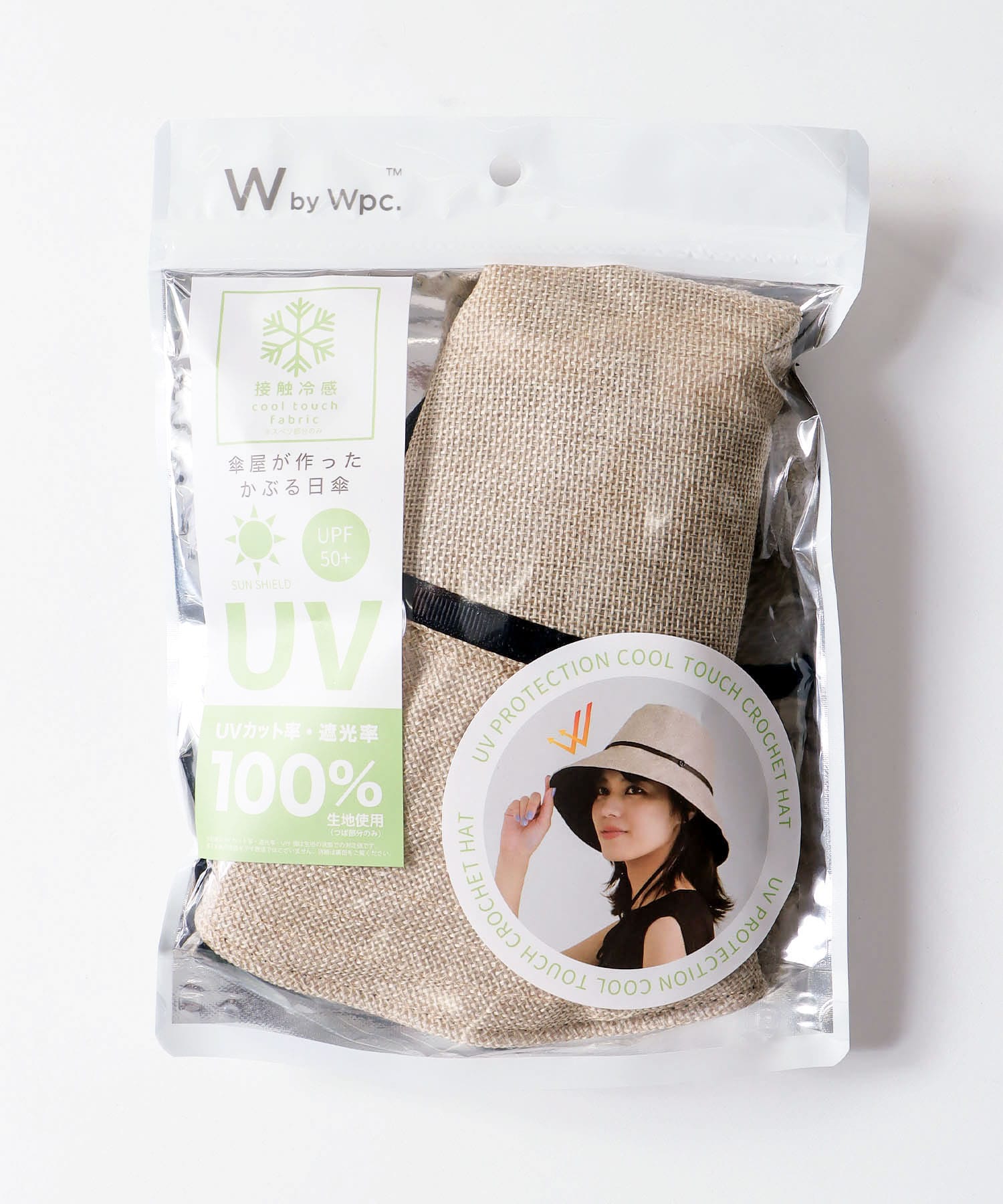 【Wpc.】UVカット接触冷感クロッシェHAT